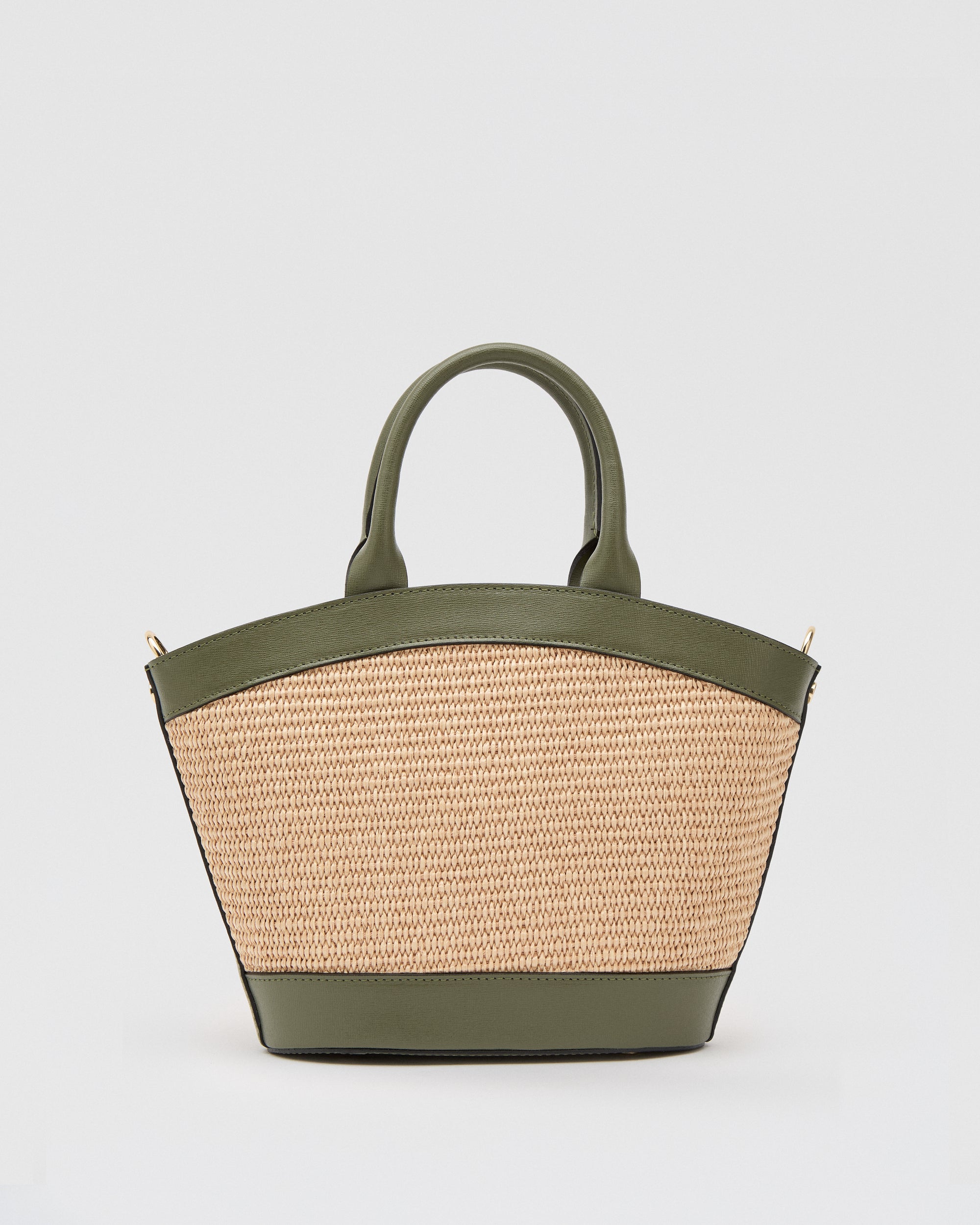 Mini Victoire raphia vert olive