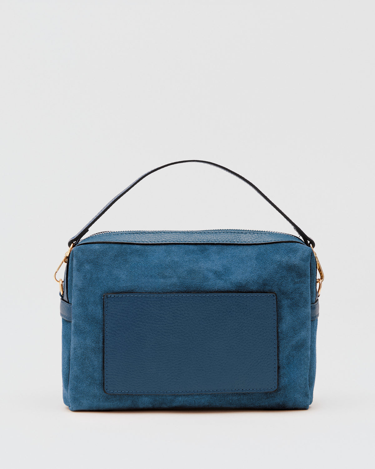 Virginie maxi en daim bleu
