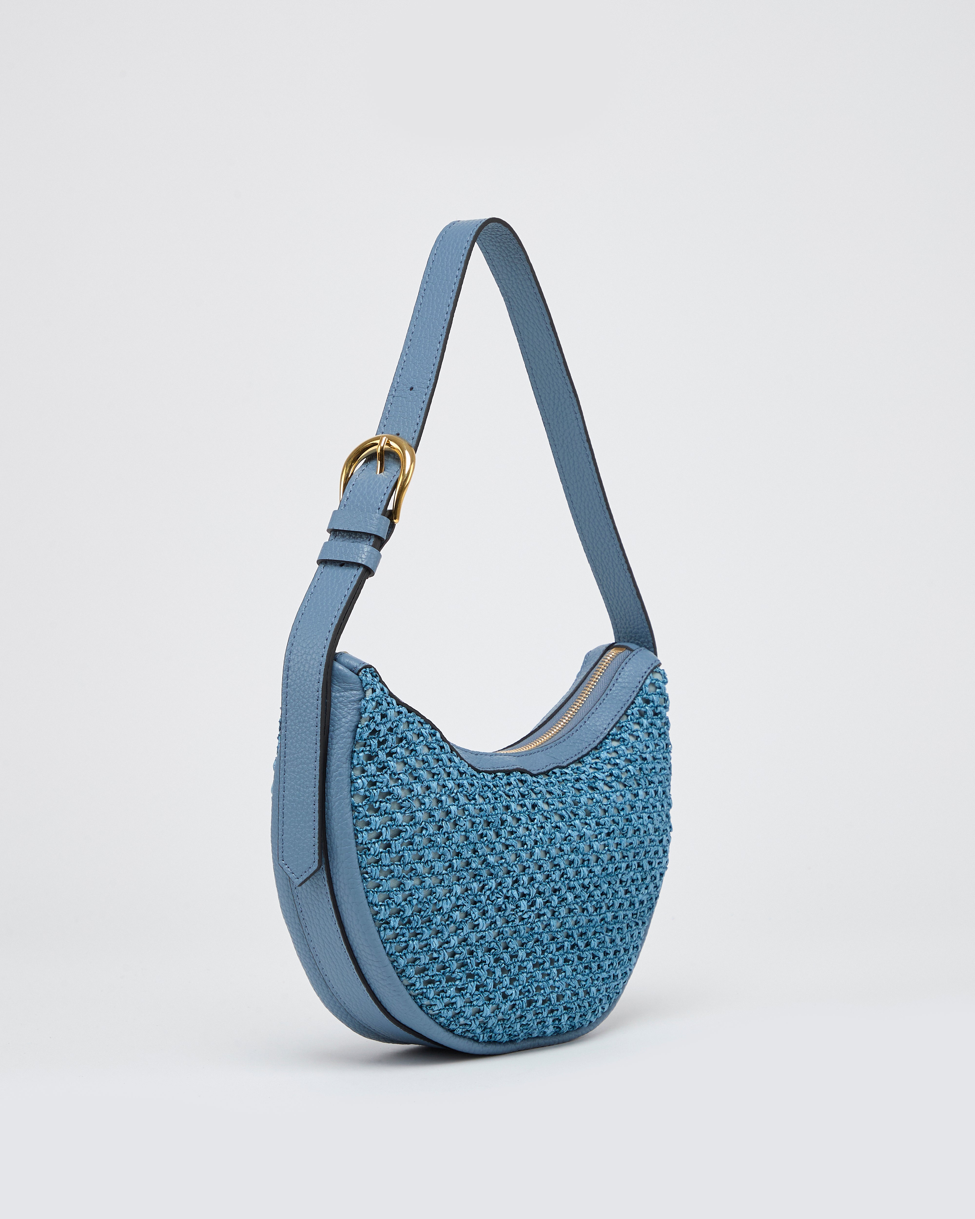 Lou raphia bleu clair