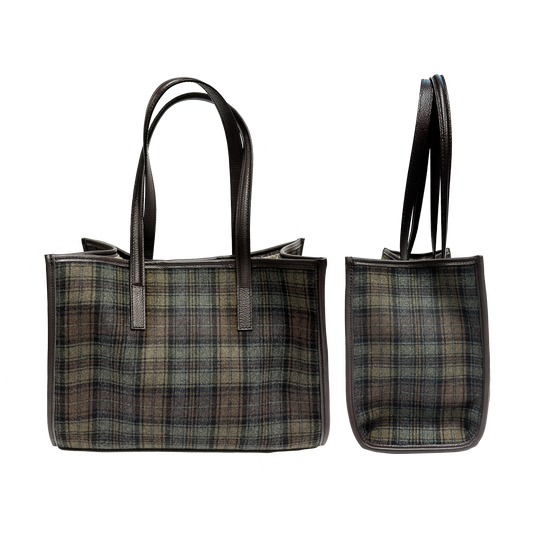 Camille tartan, brown leather