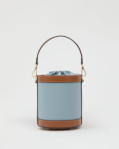 Angèle canvas celeste cammello