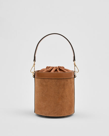 Angèle suede total camello