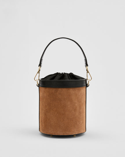 Angèle suede cammello nero