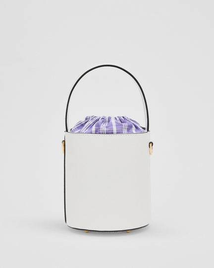 Mini Catherine bianco | chiusura madras viola