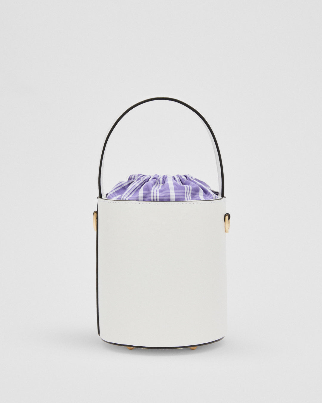Mini Catherine bianco | chiusura madras viola