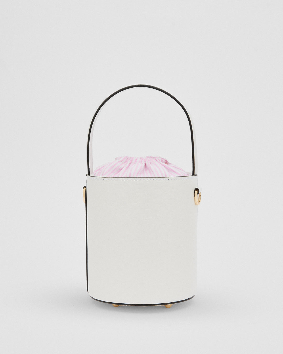 Mini Catherine bianco | chiusura righe rosa