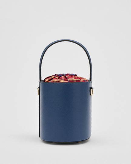 Mini Catherine blu | chiusura madras rosso