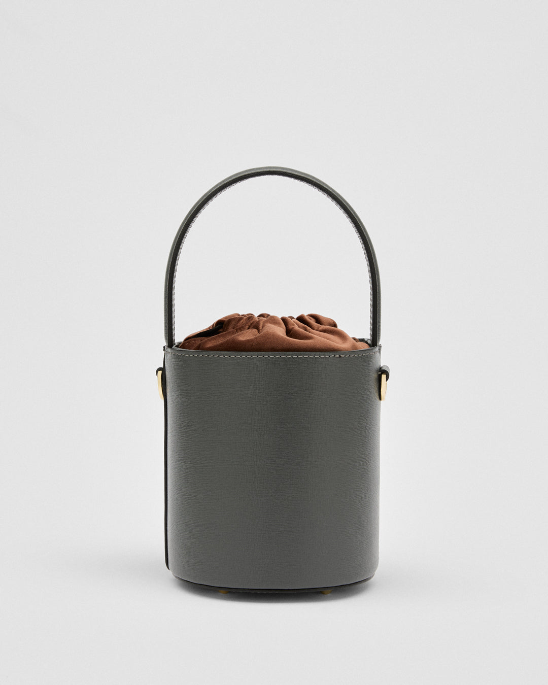 Mini Catherine grigio | chiusura velluto marrone