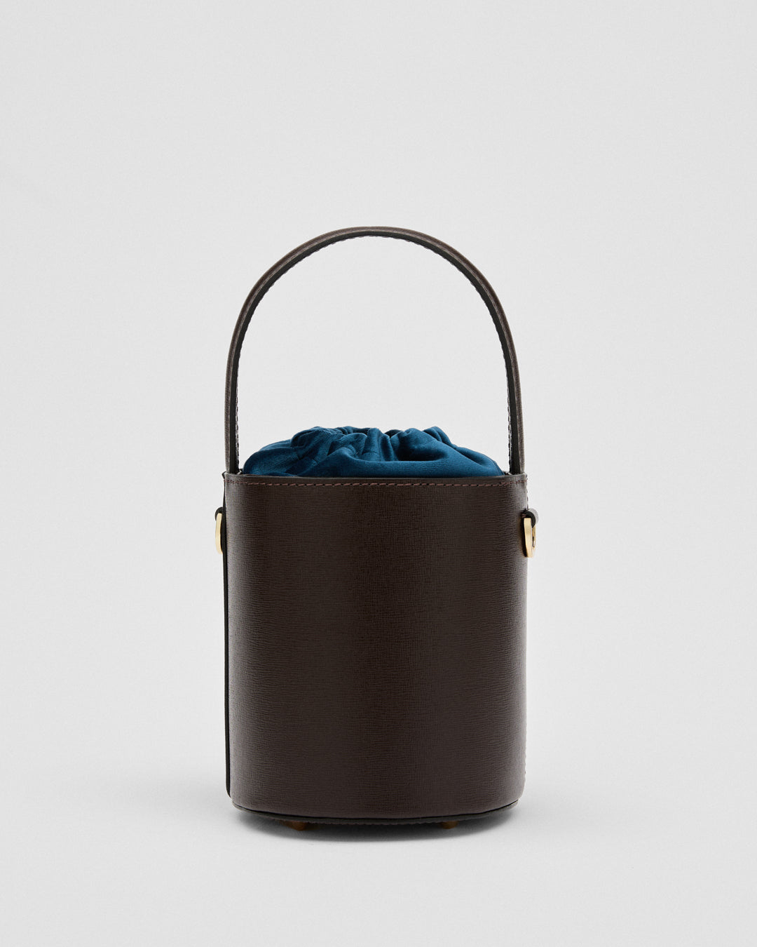 Mini Catherine marrone | chiusura velluto blu