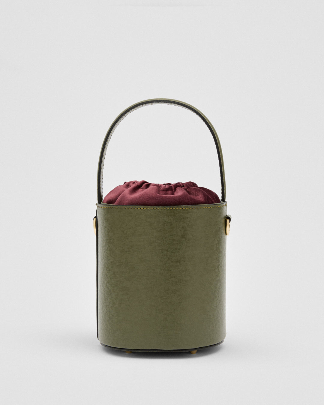 Mini Catherine verde oliva | chiusura velluto bordeaux