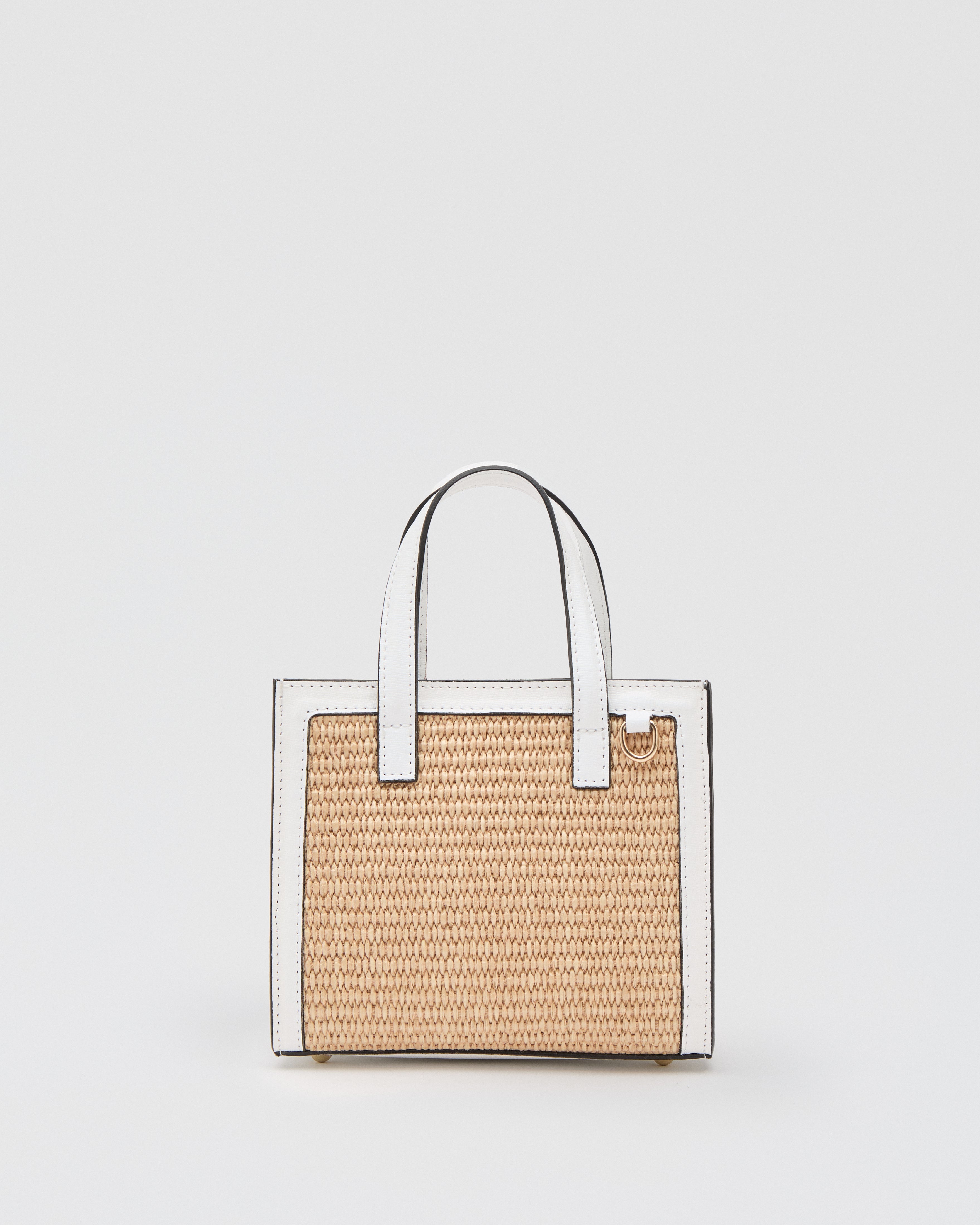 Mini Sophie rafia bianco