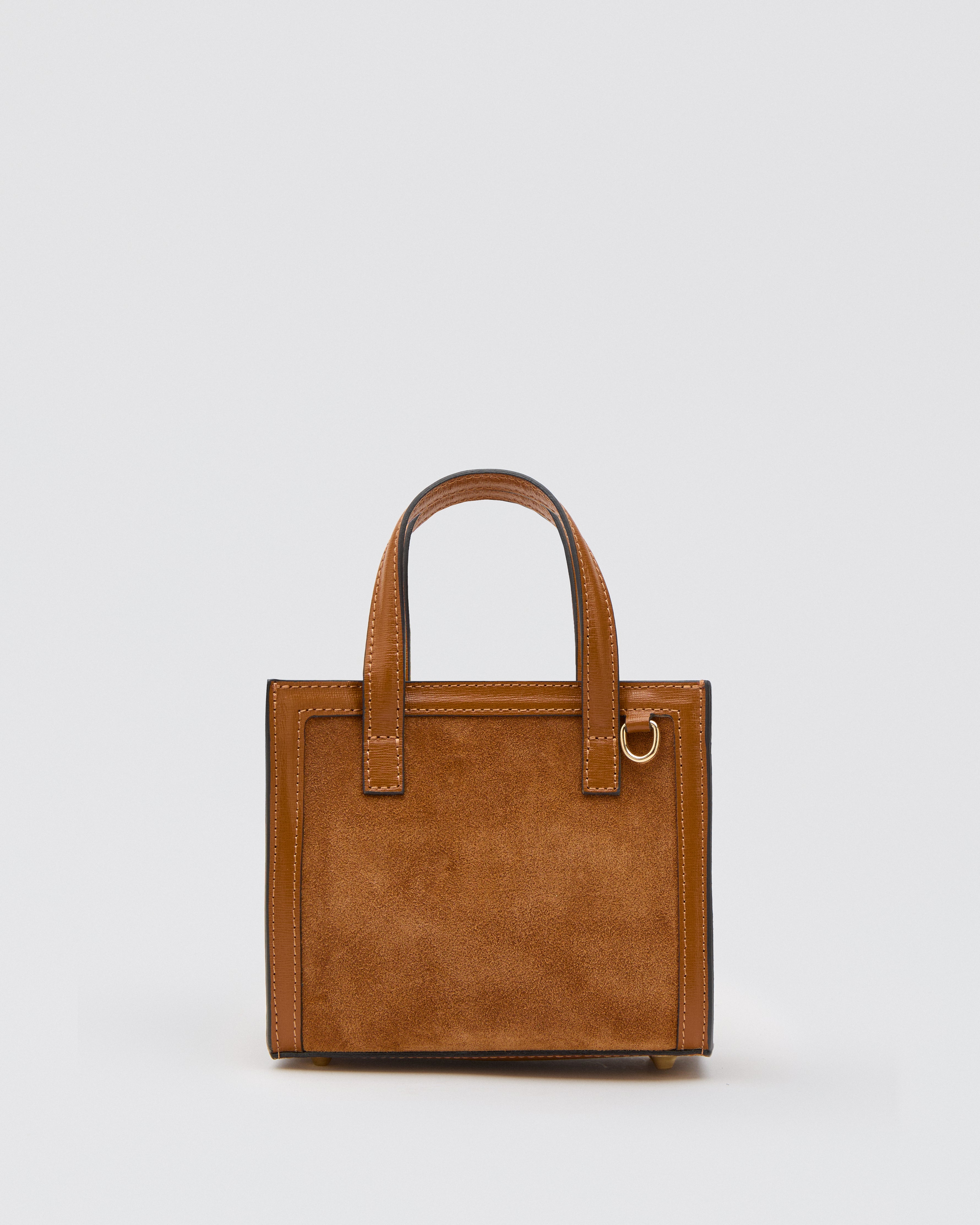Mini Sophie suede cammello