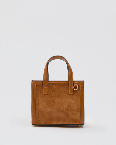 Mini Sophie suede cammello