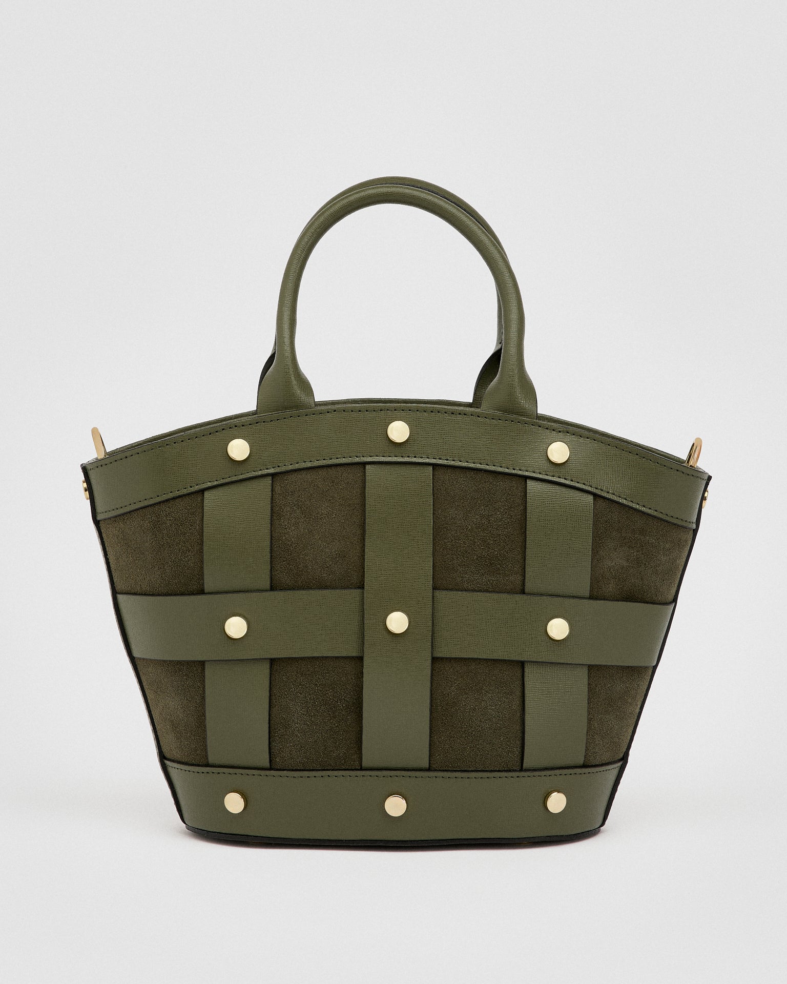 Mini Victoire stud suede verde