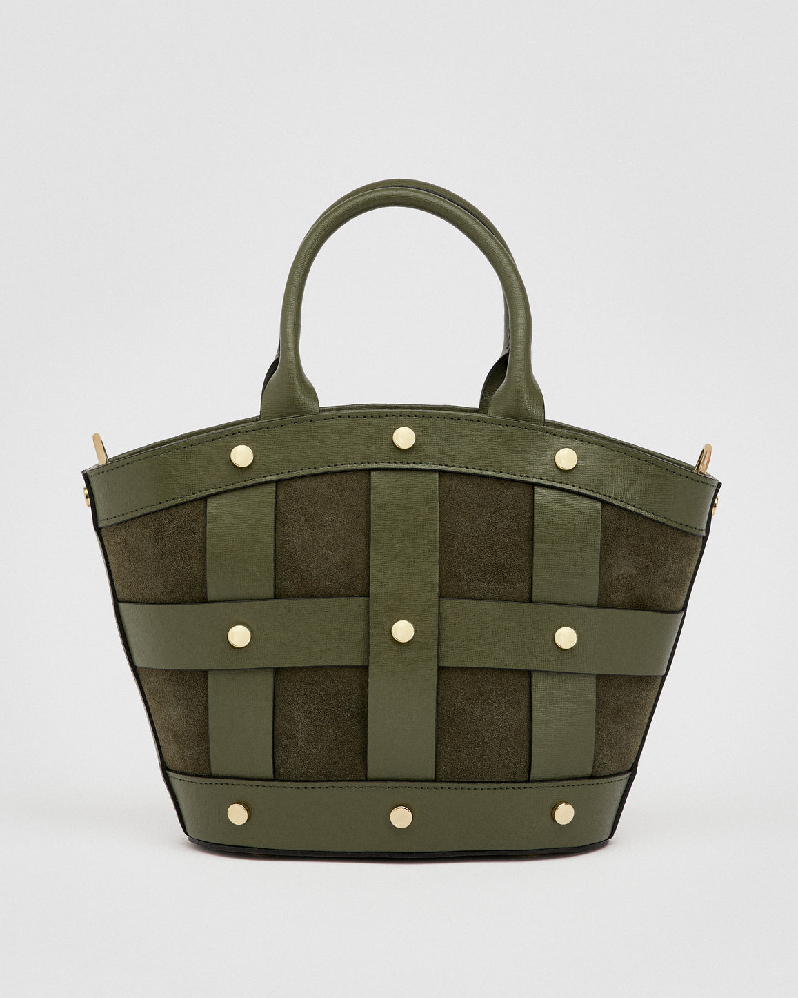 Mini Victoire stud suede verde