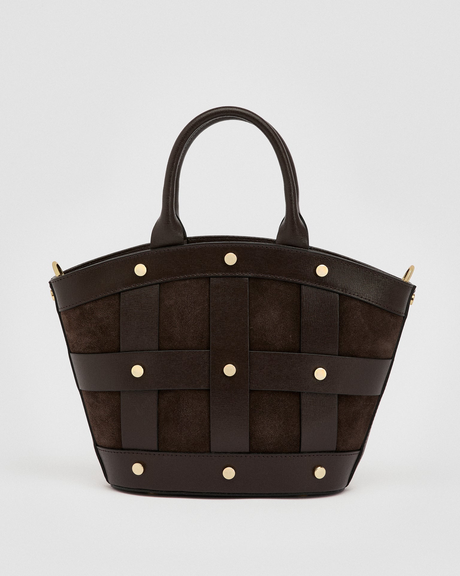 Mini Victoire stud suede marrone