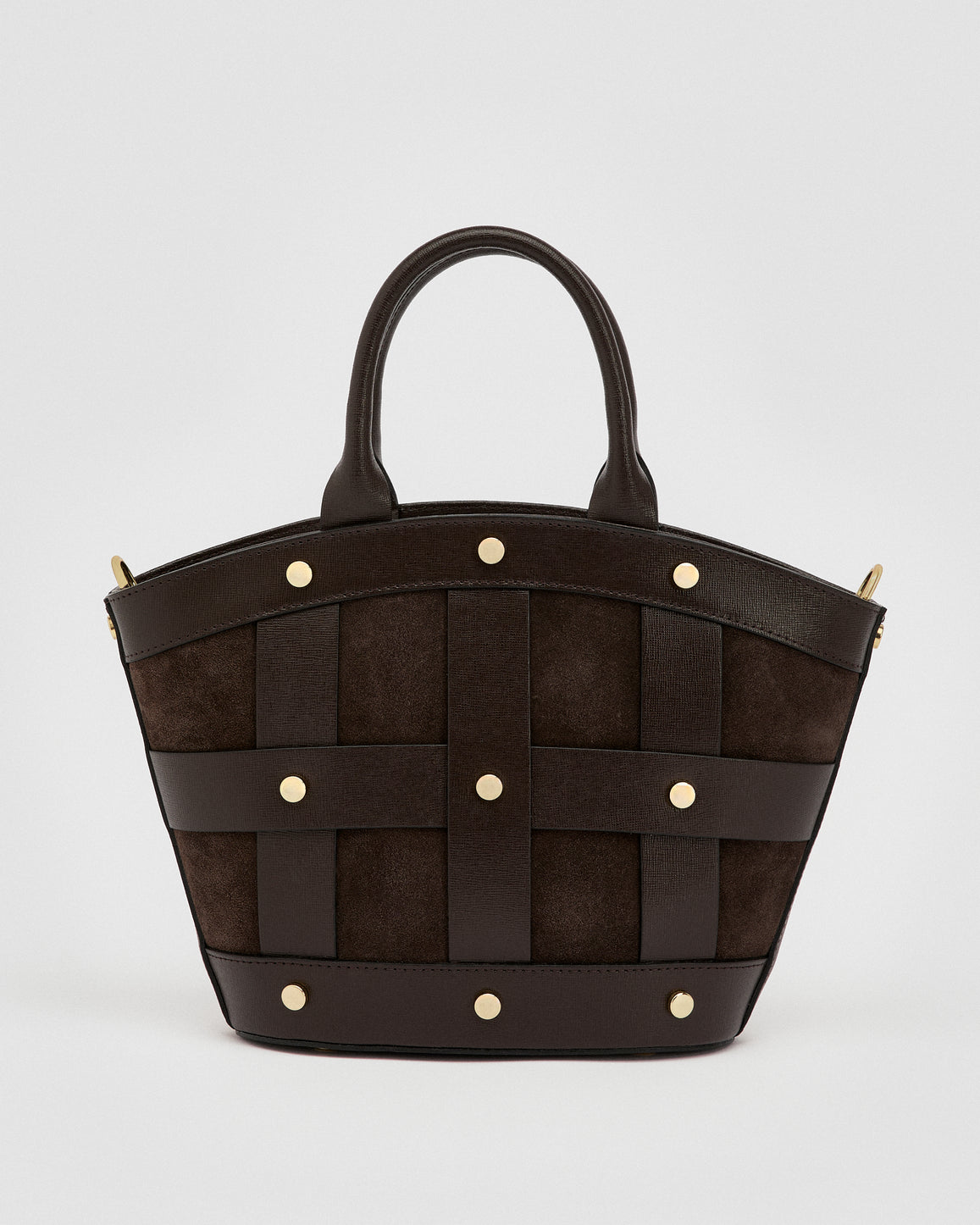 Mini Victoire stud suede marrone