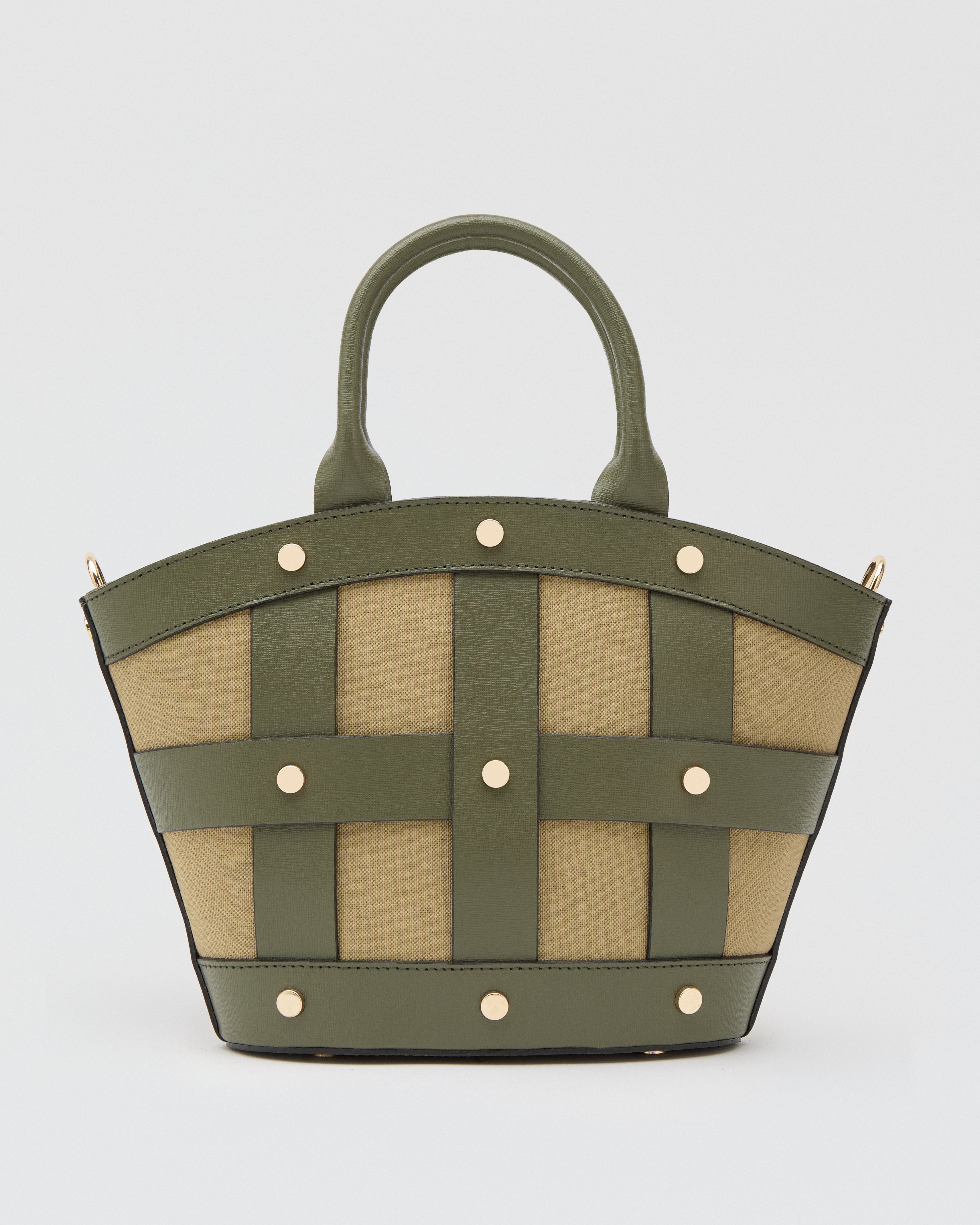 Mini Victoire stud canvas verde