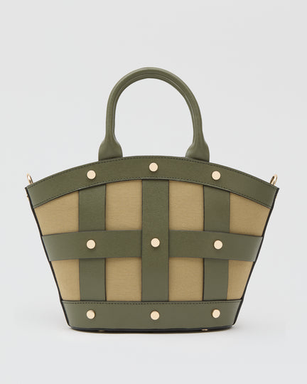 Mini Victoire stud canvas verde