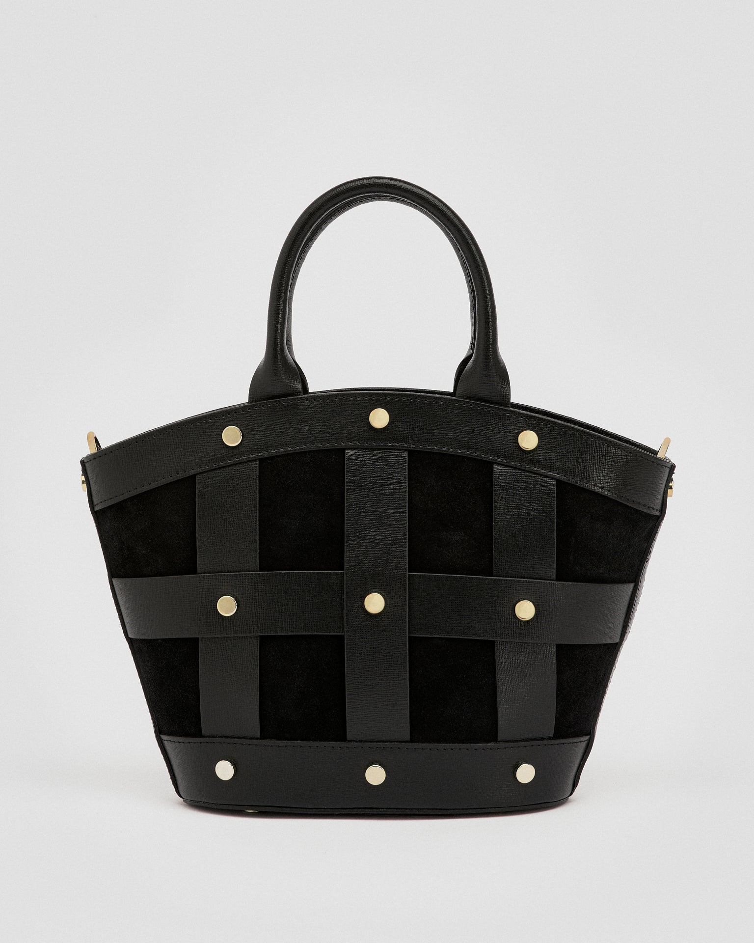 Mini Victoire stud suede nero