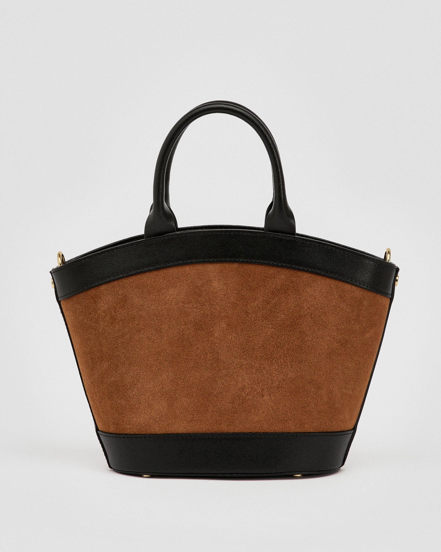 Mini Victoire suede cammello nero