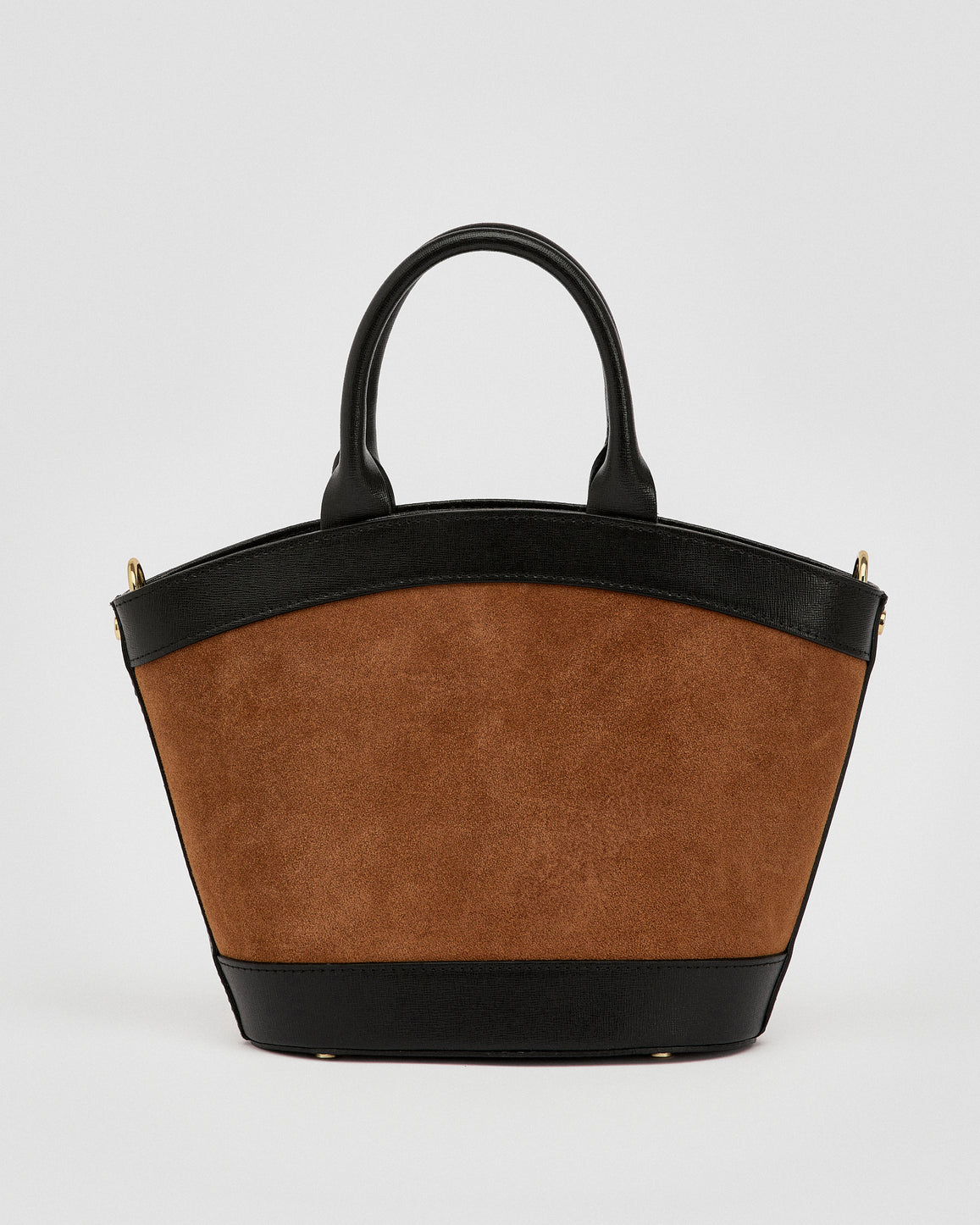 Mini Victoire suede cammello nero