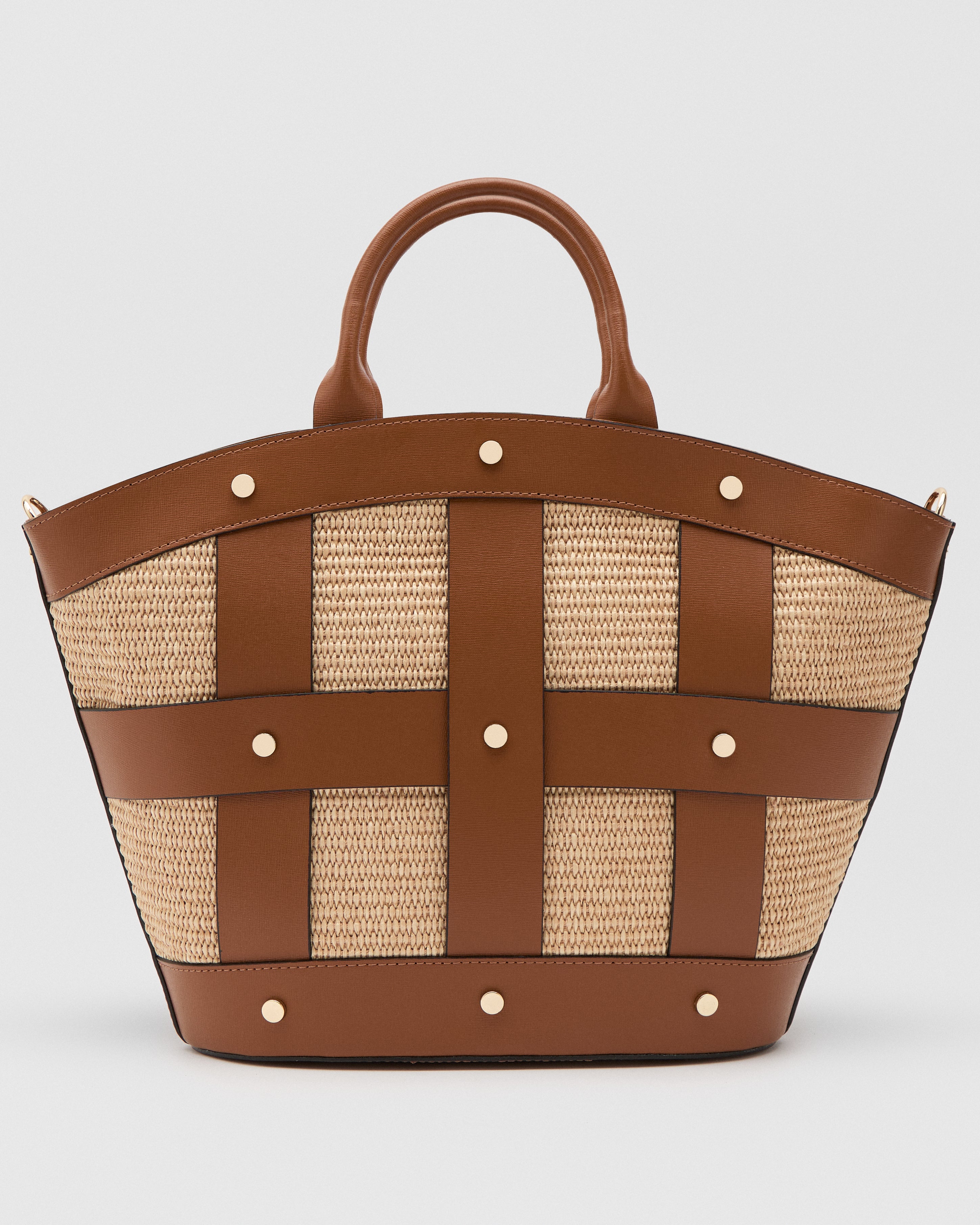 Victoire stud rafia cammello