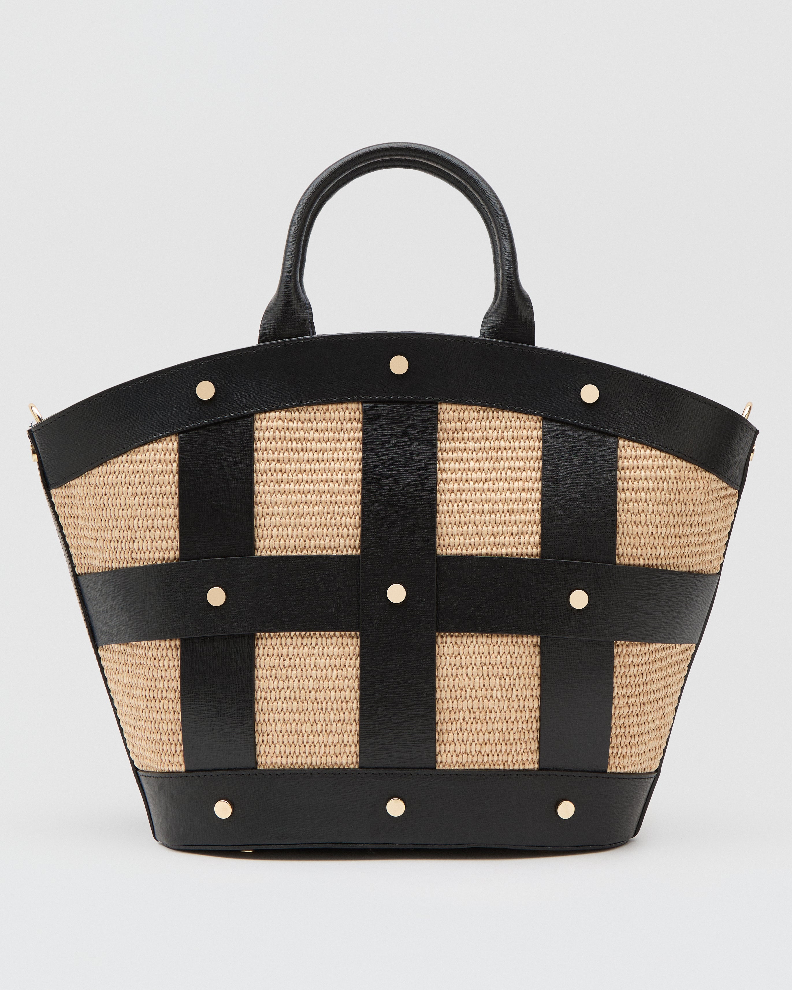 Victoire stud rafia nero