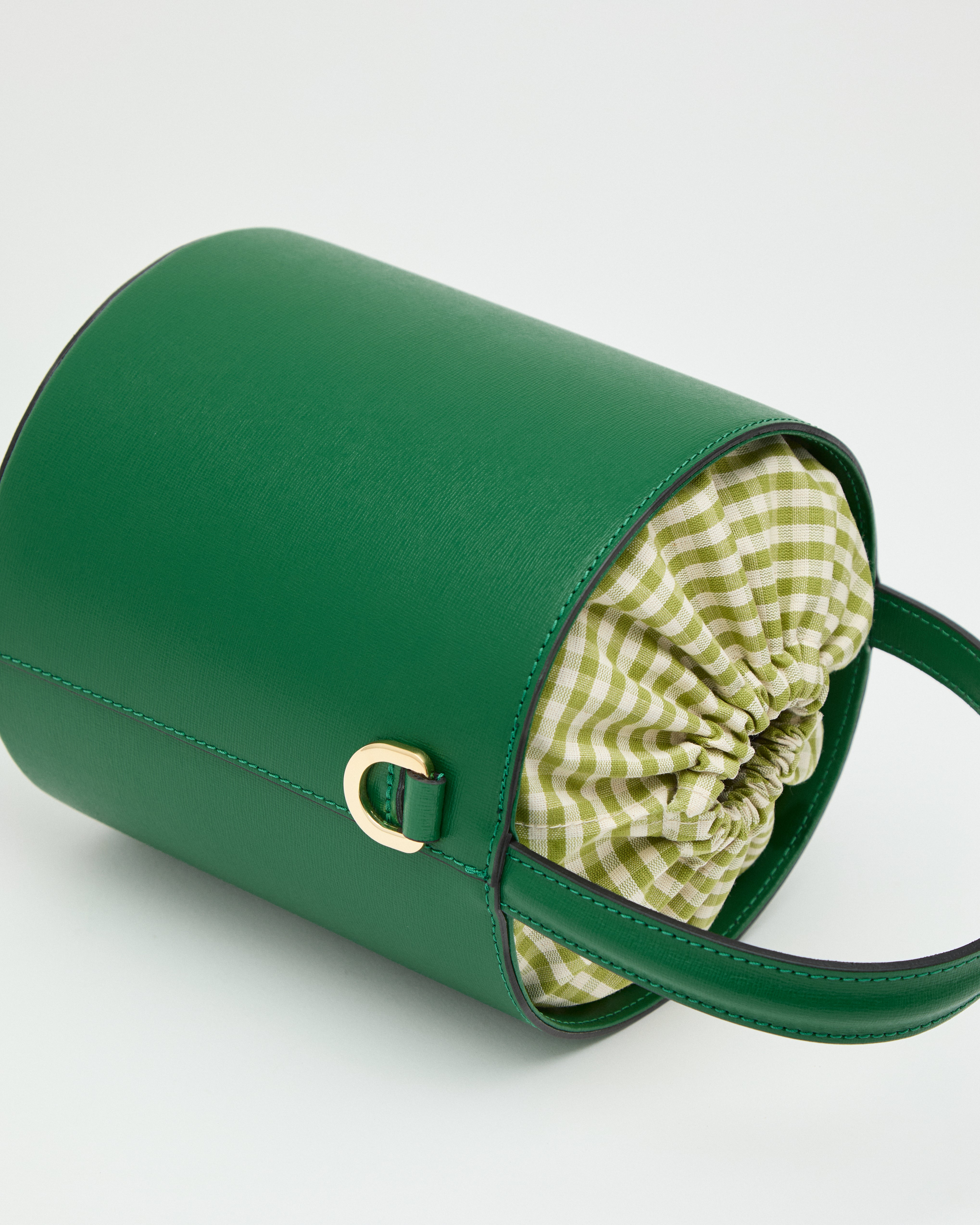 Catherine verde | chiusura Vichy verde chiaro