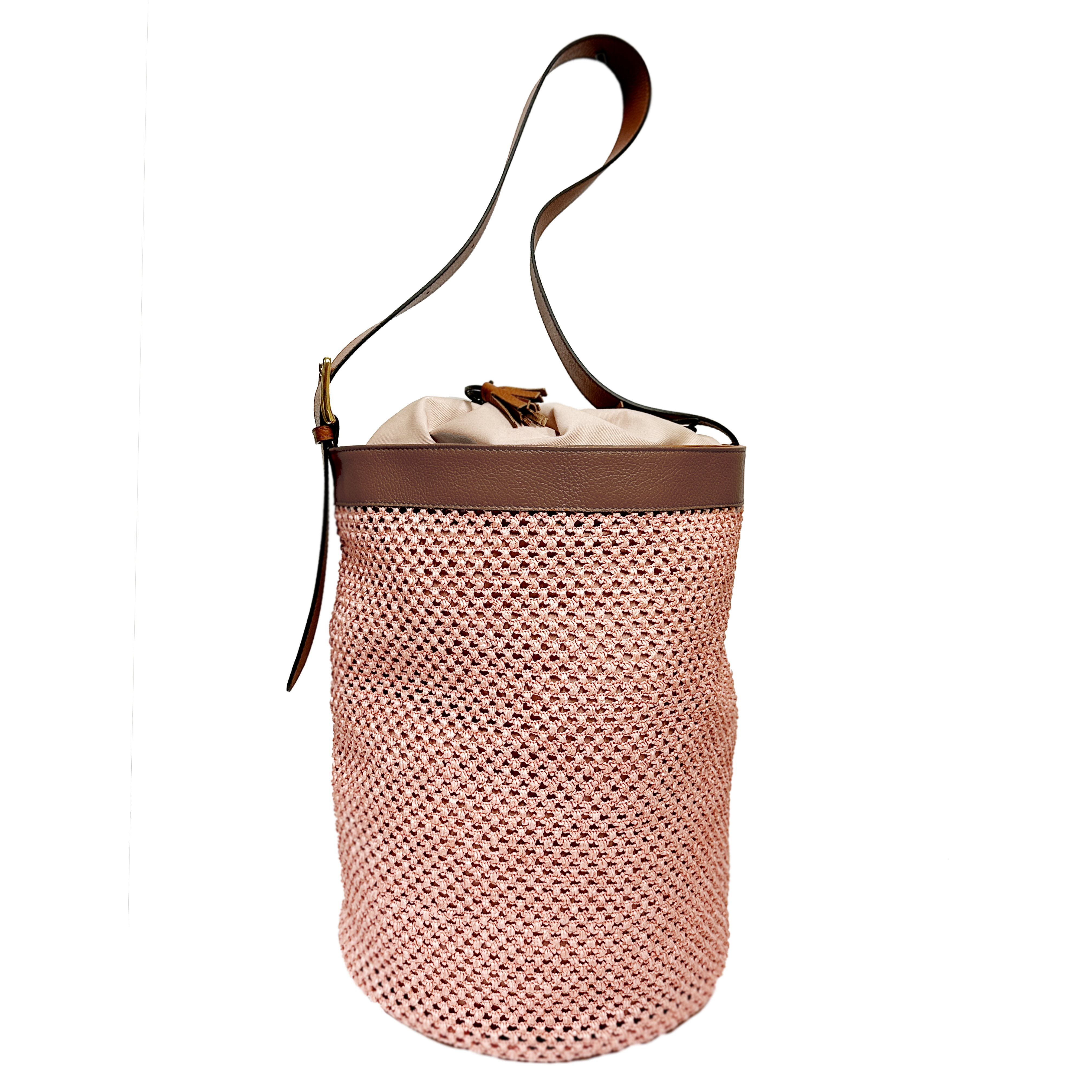 Huguette maxi rafia rosa