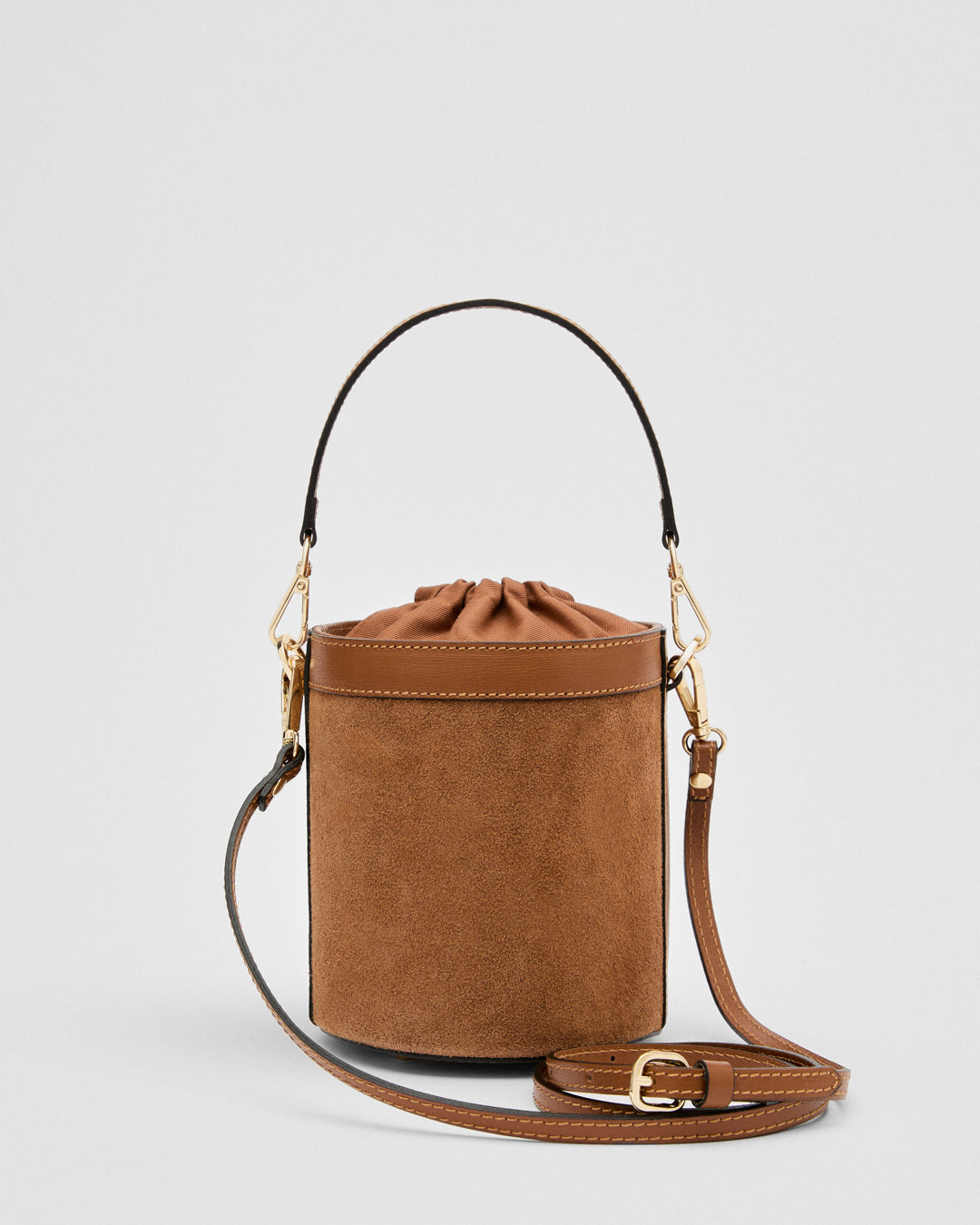 Angèle suede total camello