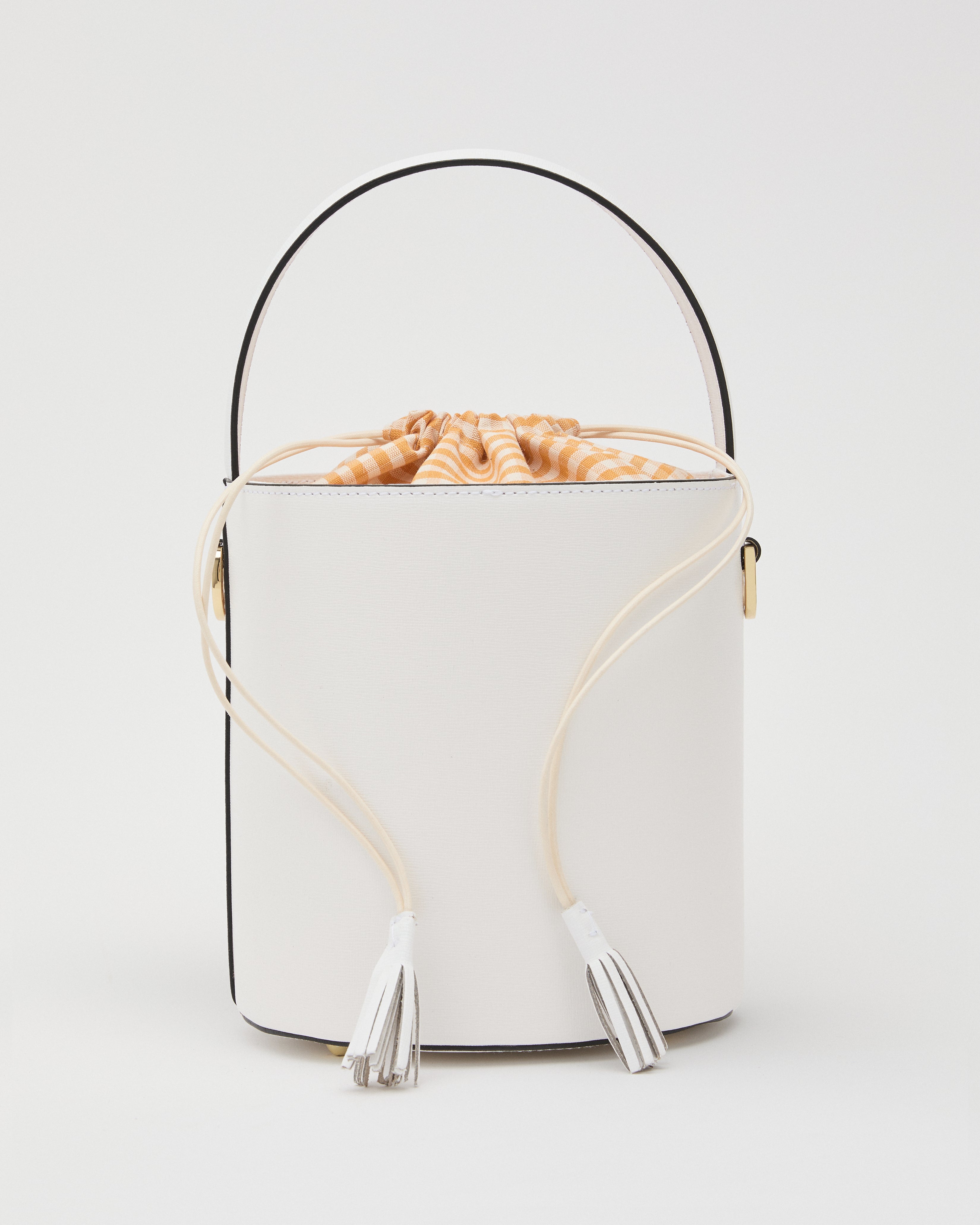 Catherine bianco | chiusura Vichy senape