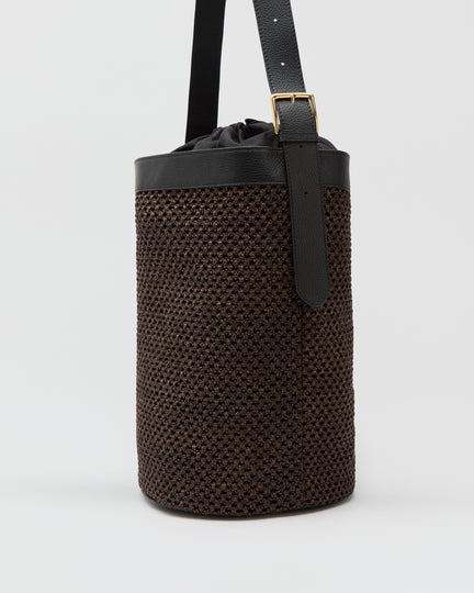 Huguette maxi rafia marrone