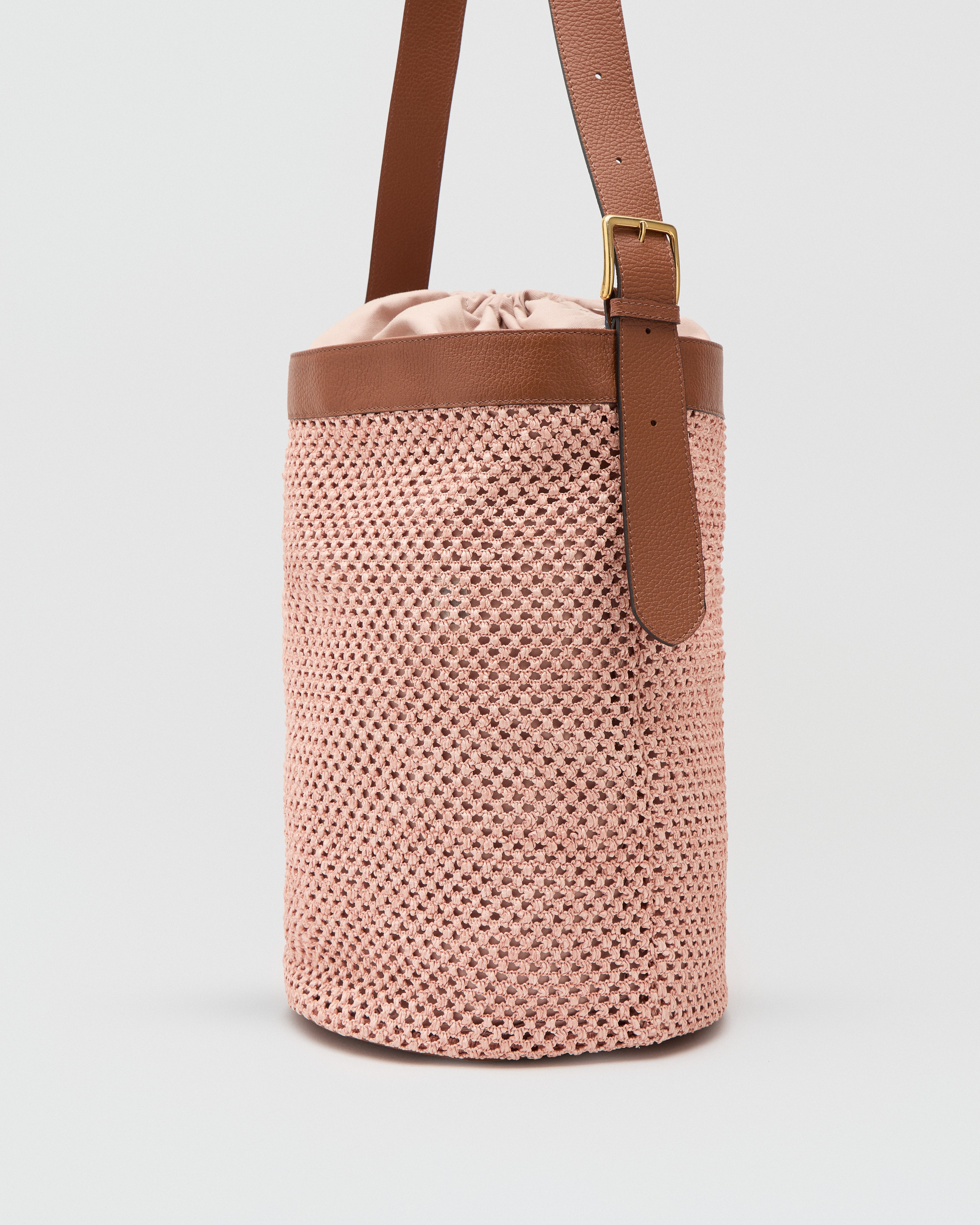 Huguette maxi rafia rosa