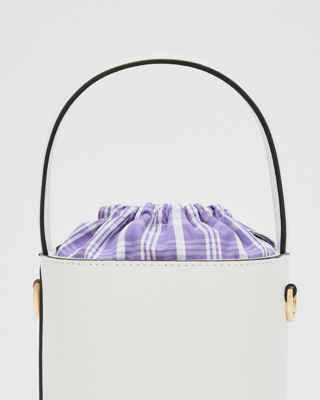 Mini Catherine bianco | chiusura madras viola