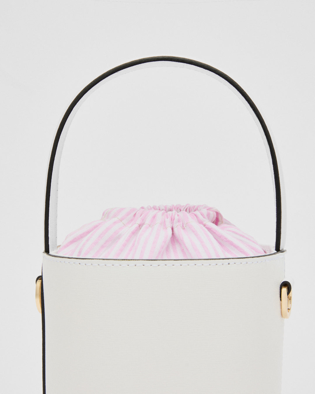 Mini Catherine bianco | chiusura righe rosa