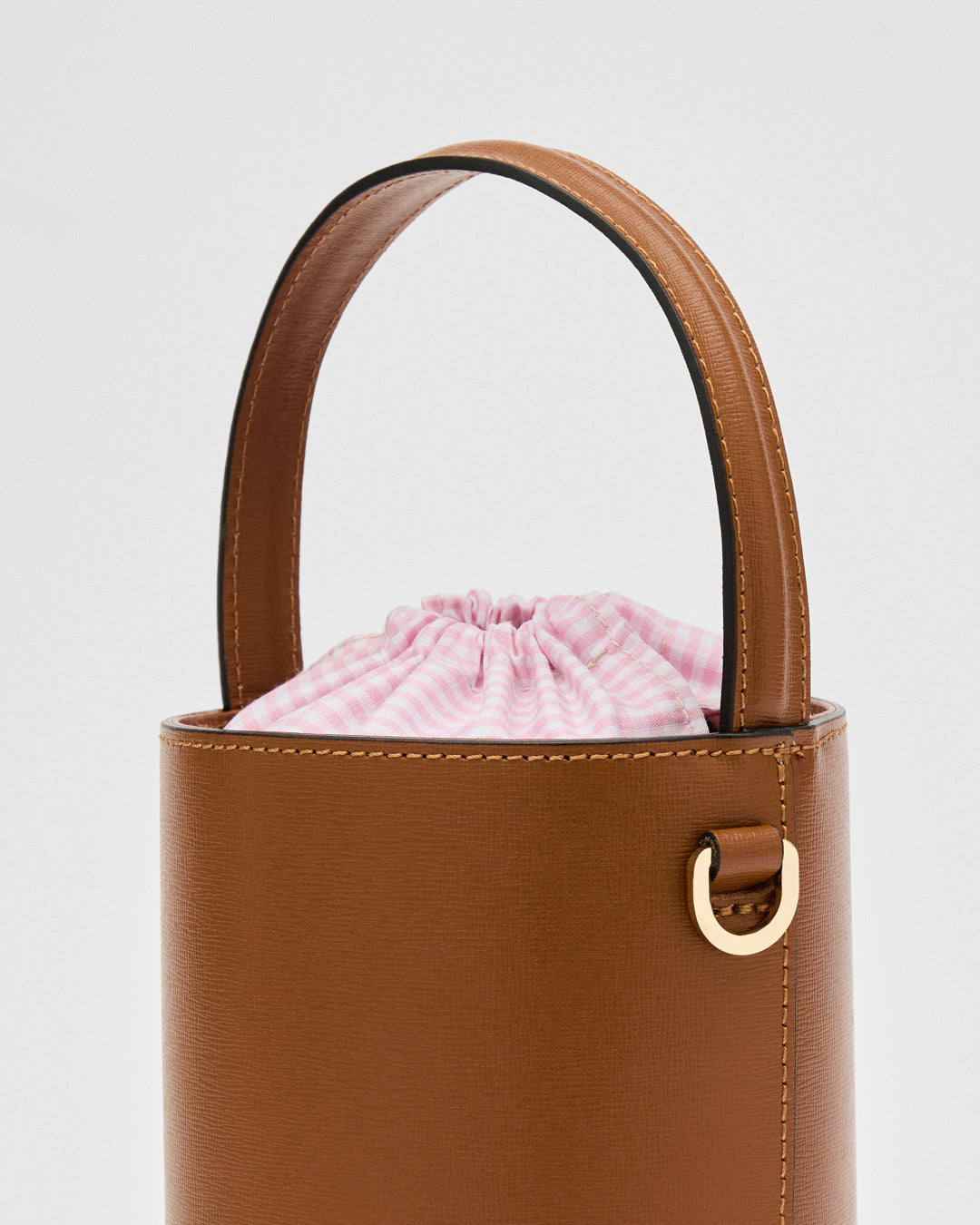 Mini Catherine cammello | chiusura Vichy rosa