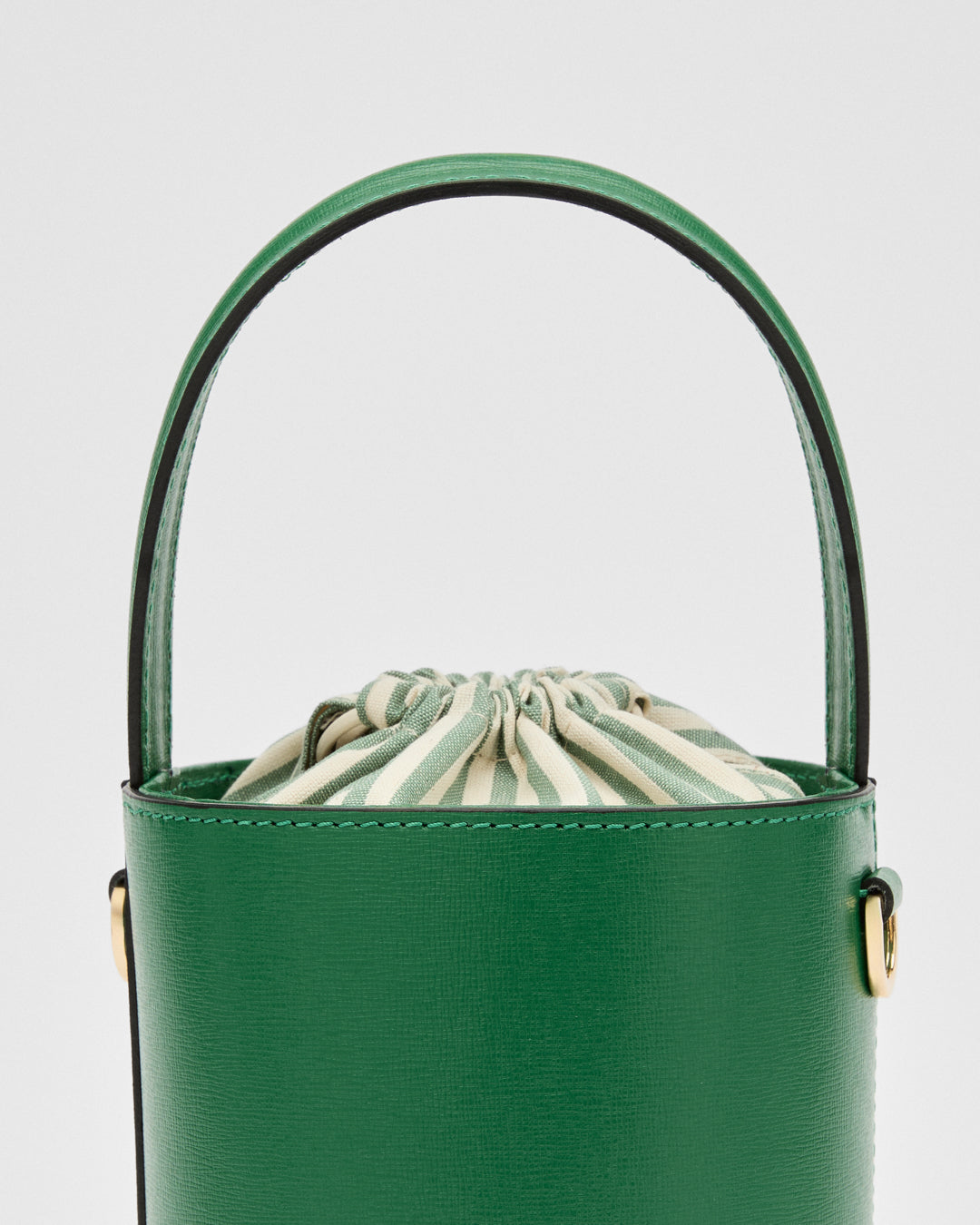 Mini Catherine verde | chiusura righe verdi