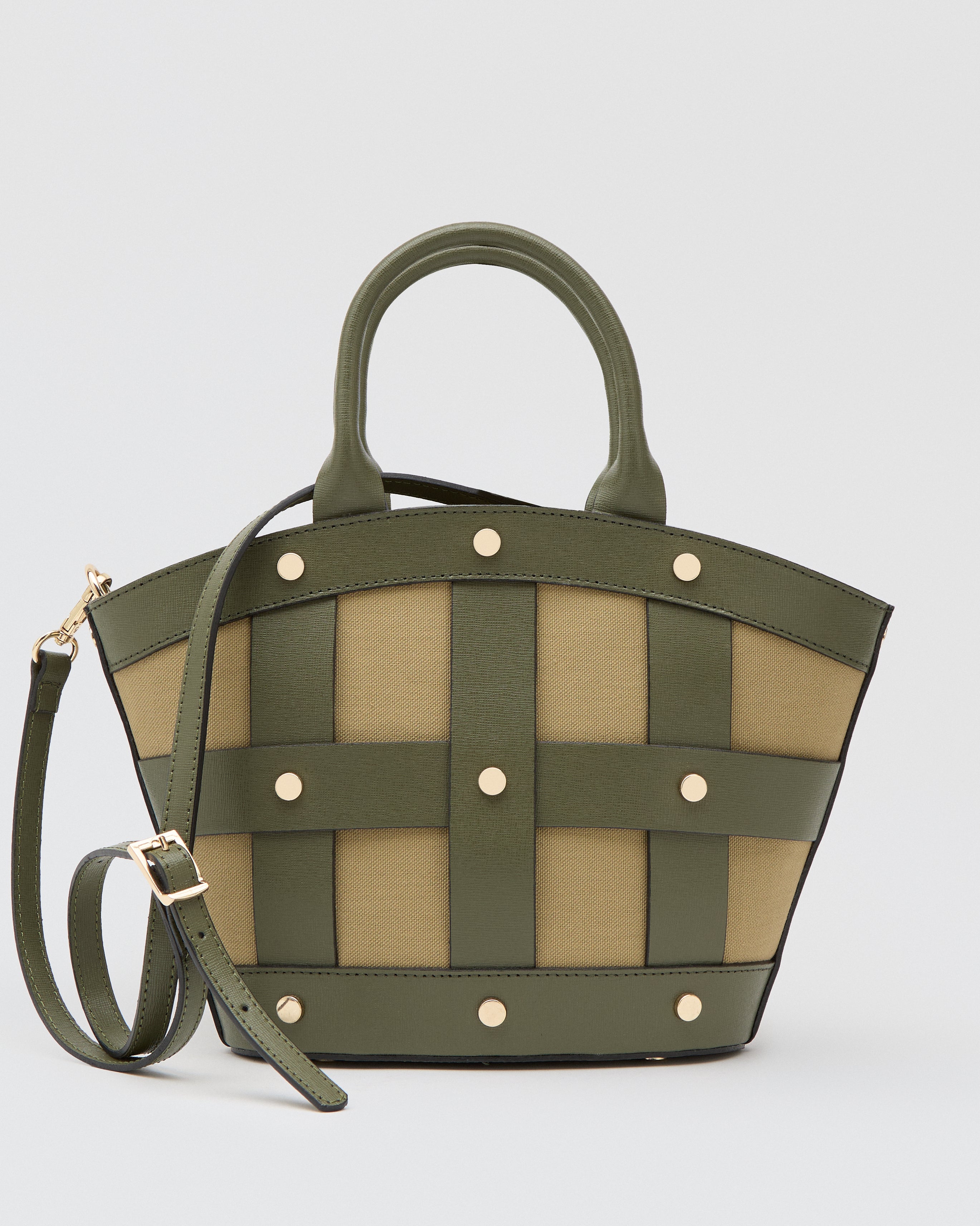 Mini Victoire stud canvas verde