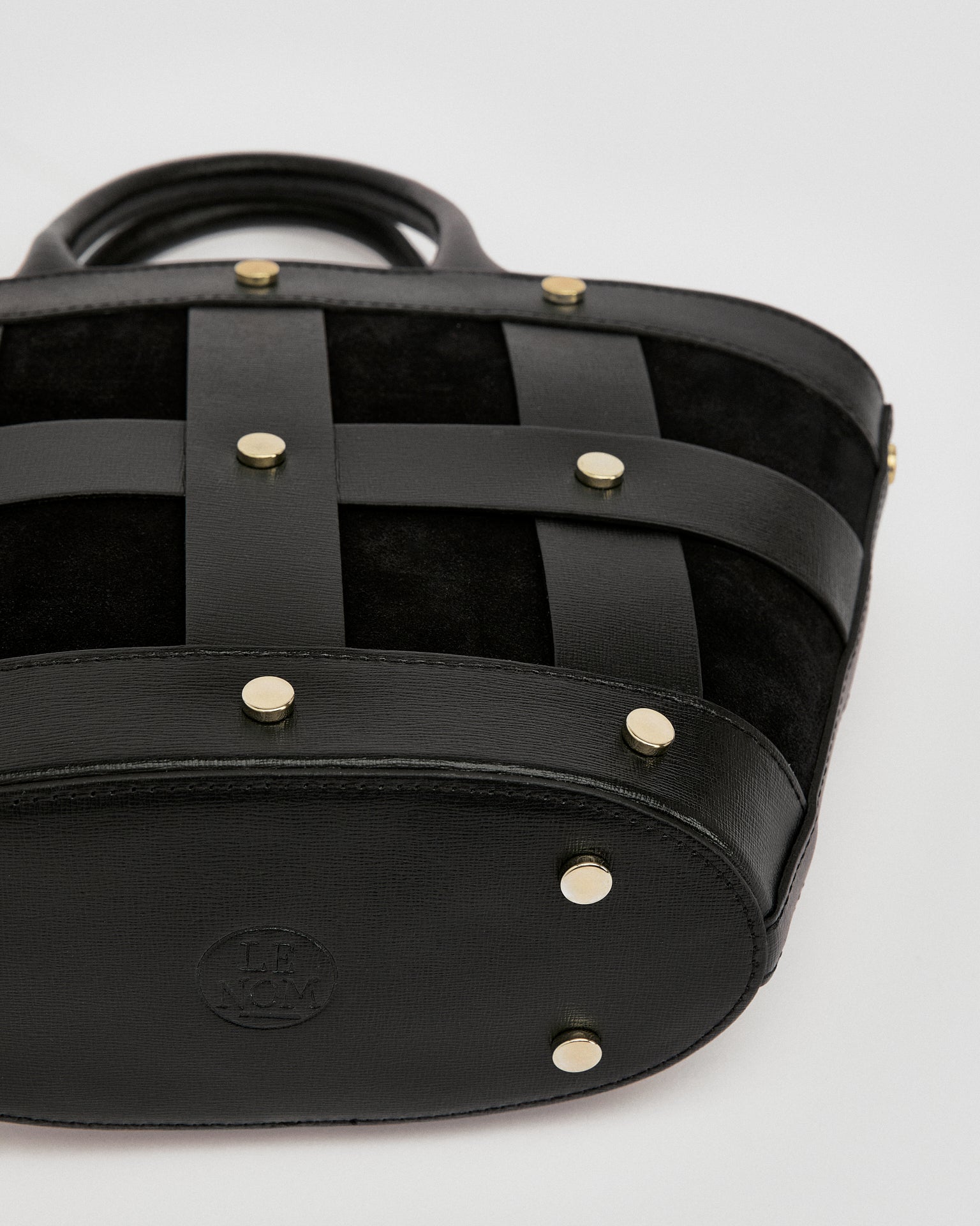 Mini Victoire stud suede nero