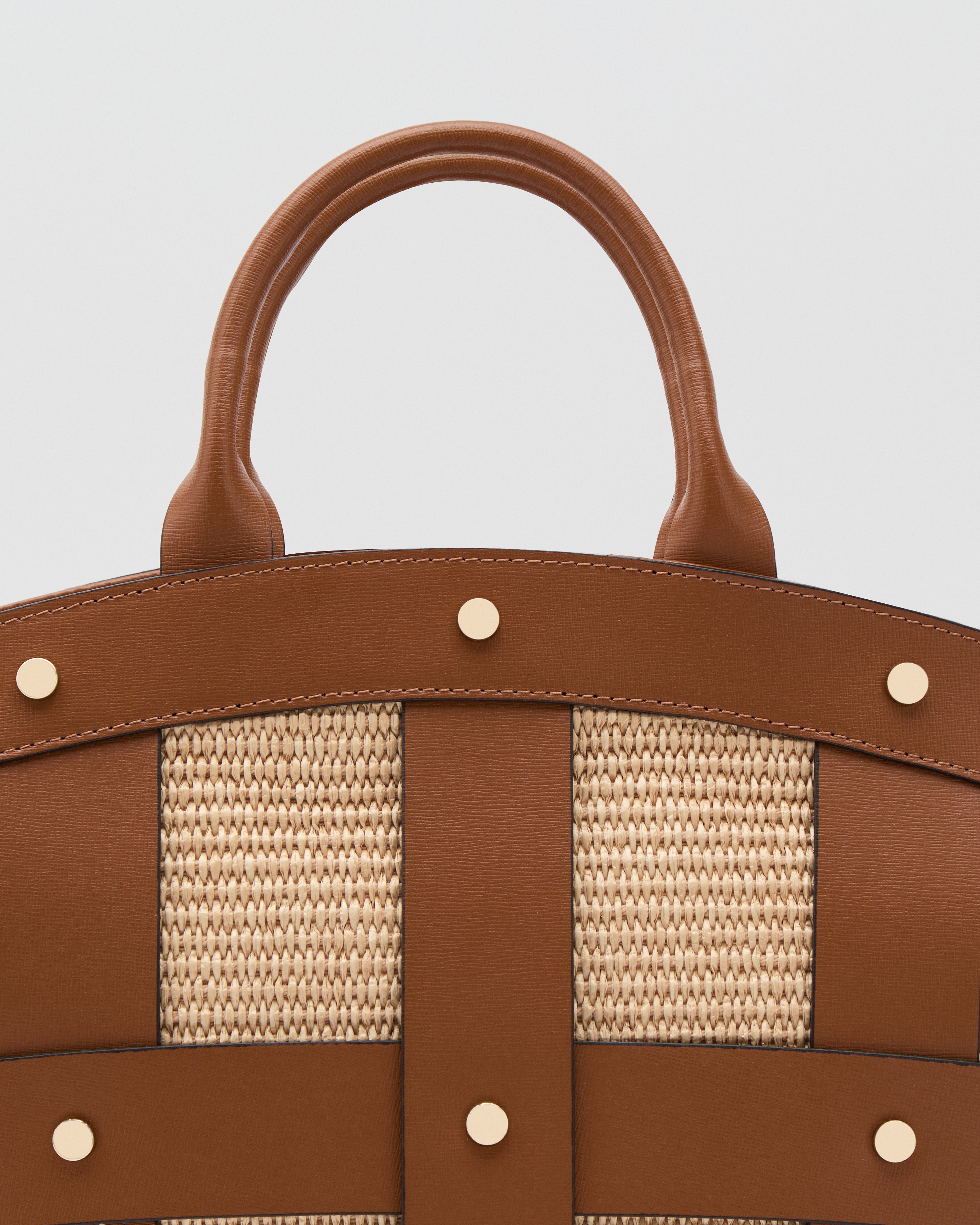 Victoire stud rafia cammello
