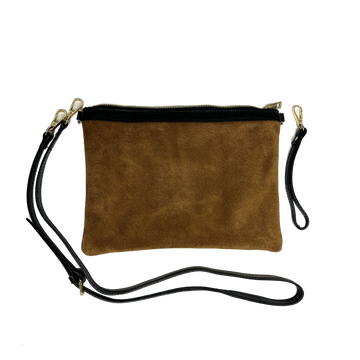Anne suede cammello nero