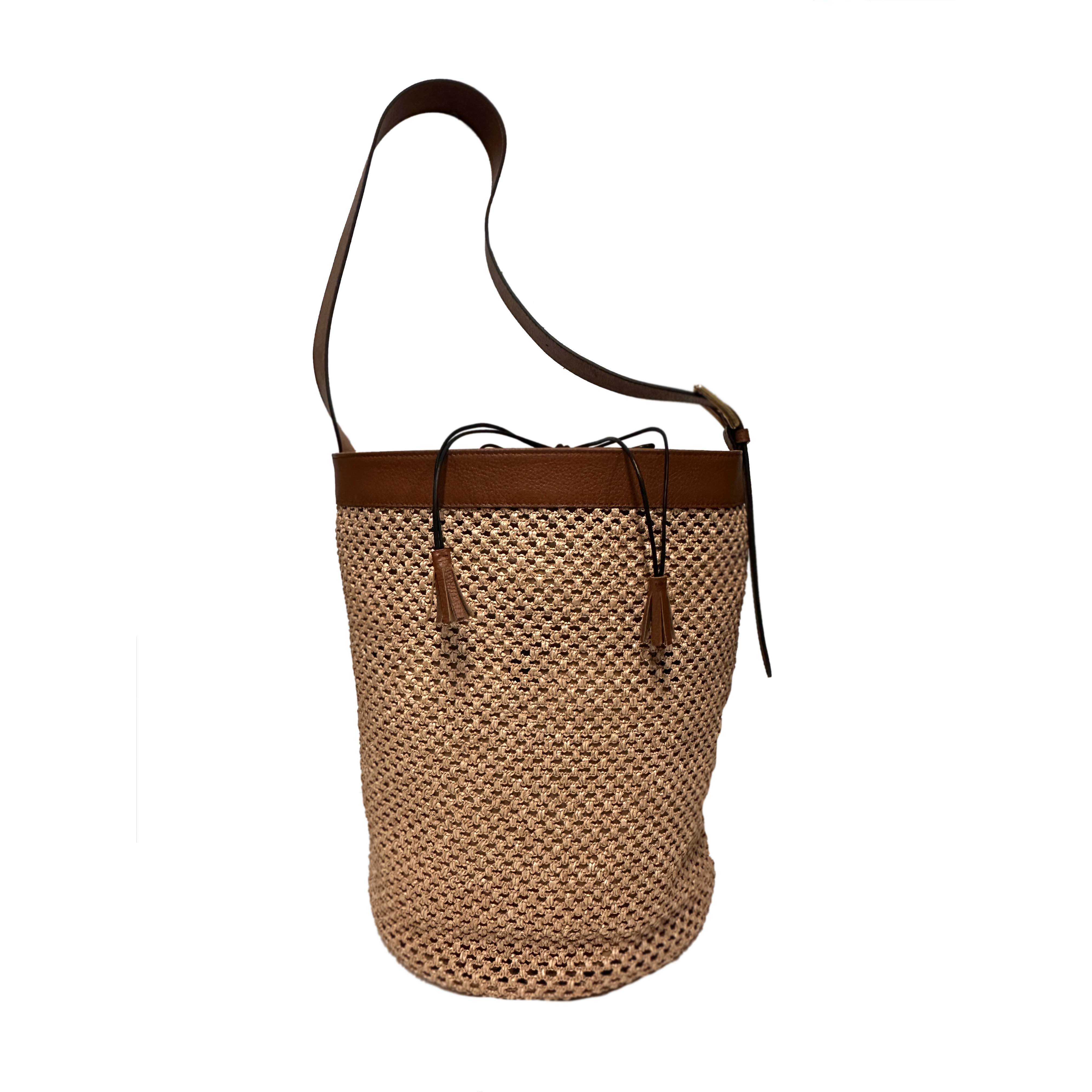 Huguette maxi rafia cammello