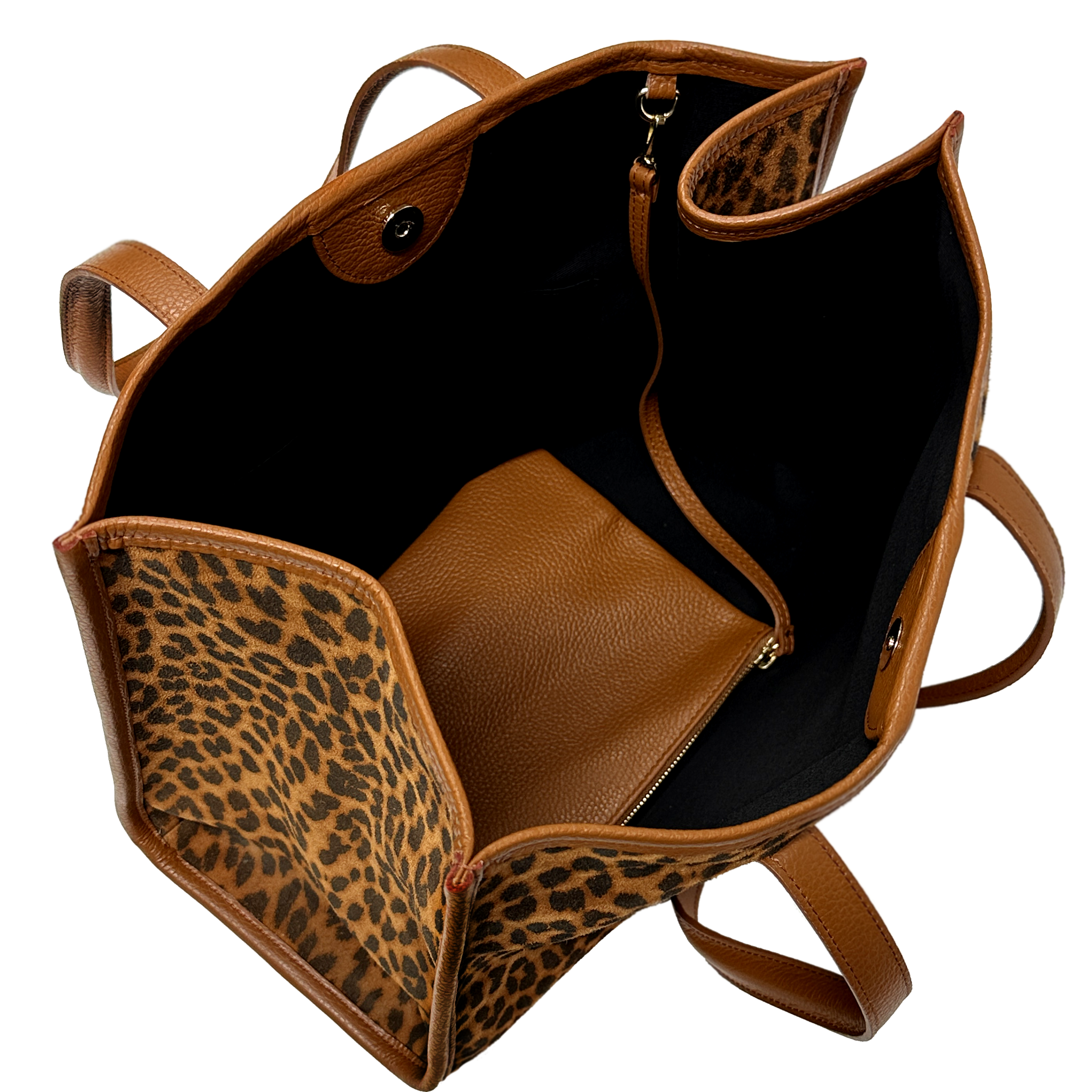 Camille suede animalier cammello