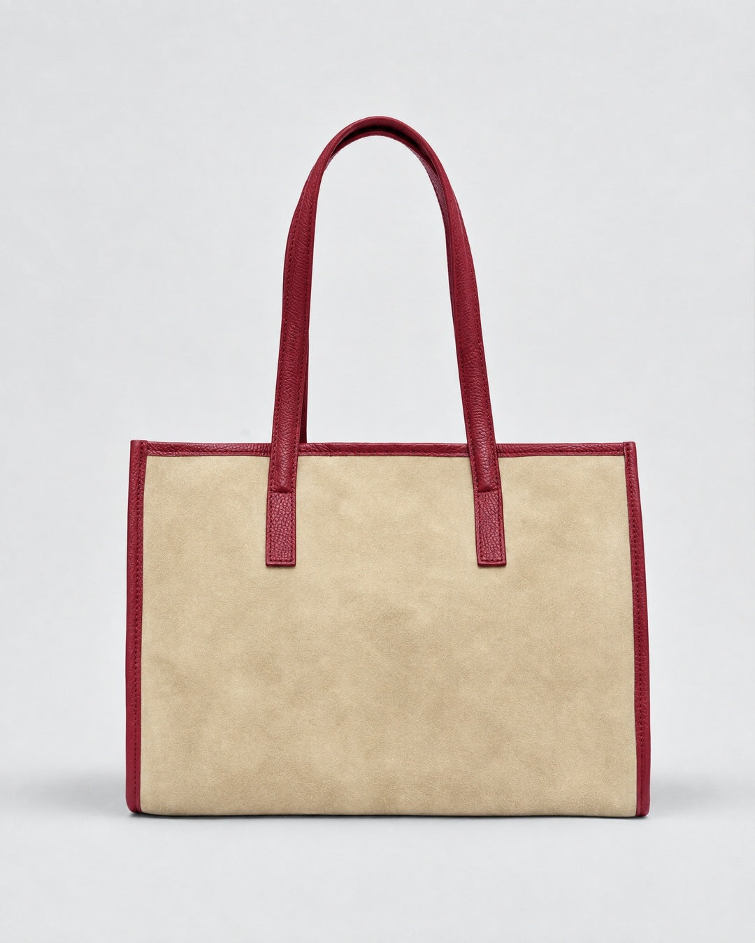 Camille suede beige | pelle burgundy