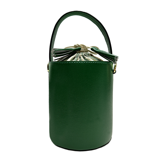 Mini Catherine verde | chiusura righe verdi