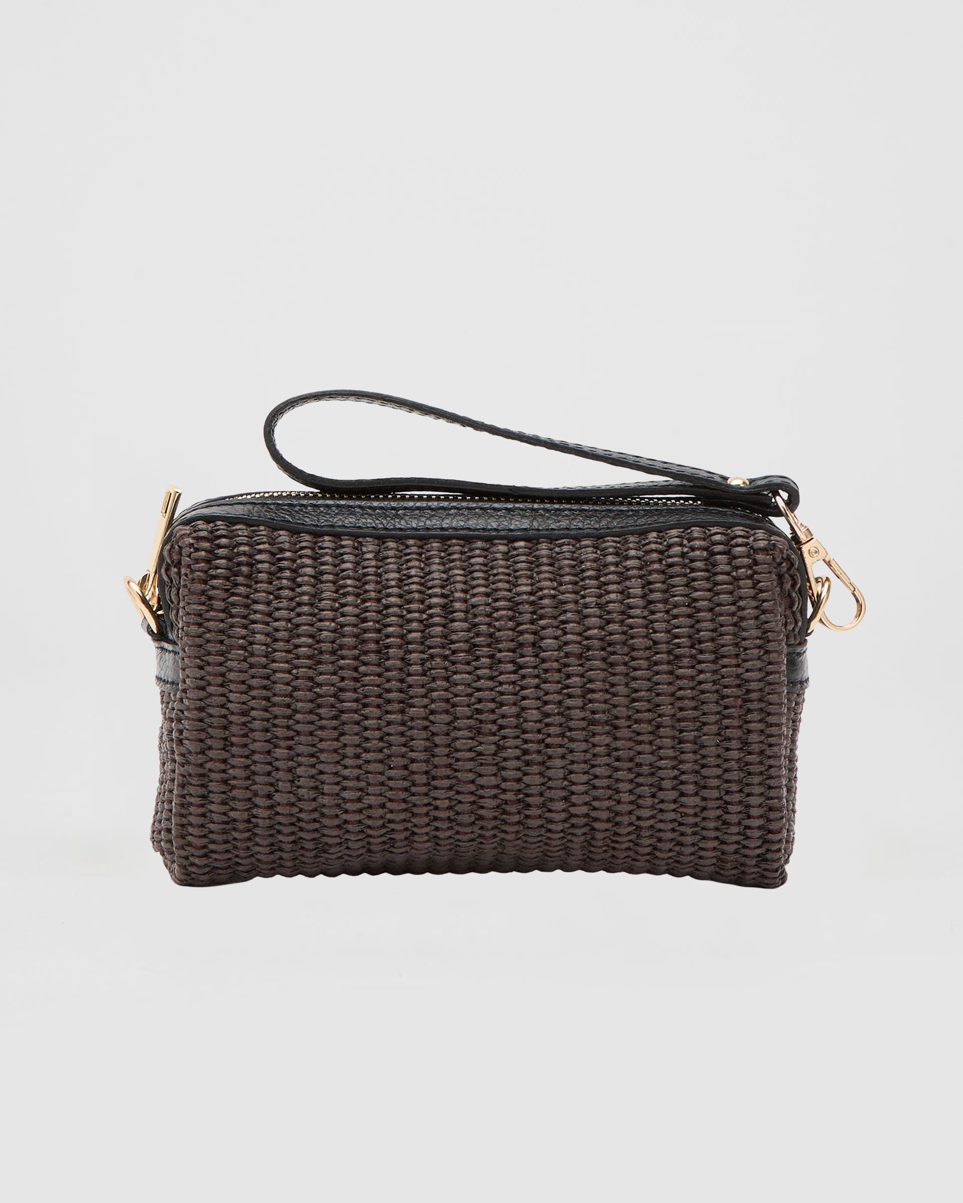 Virginie rafia marrone nero