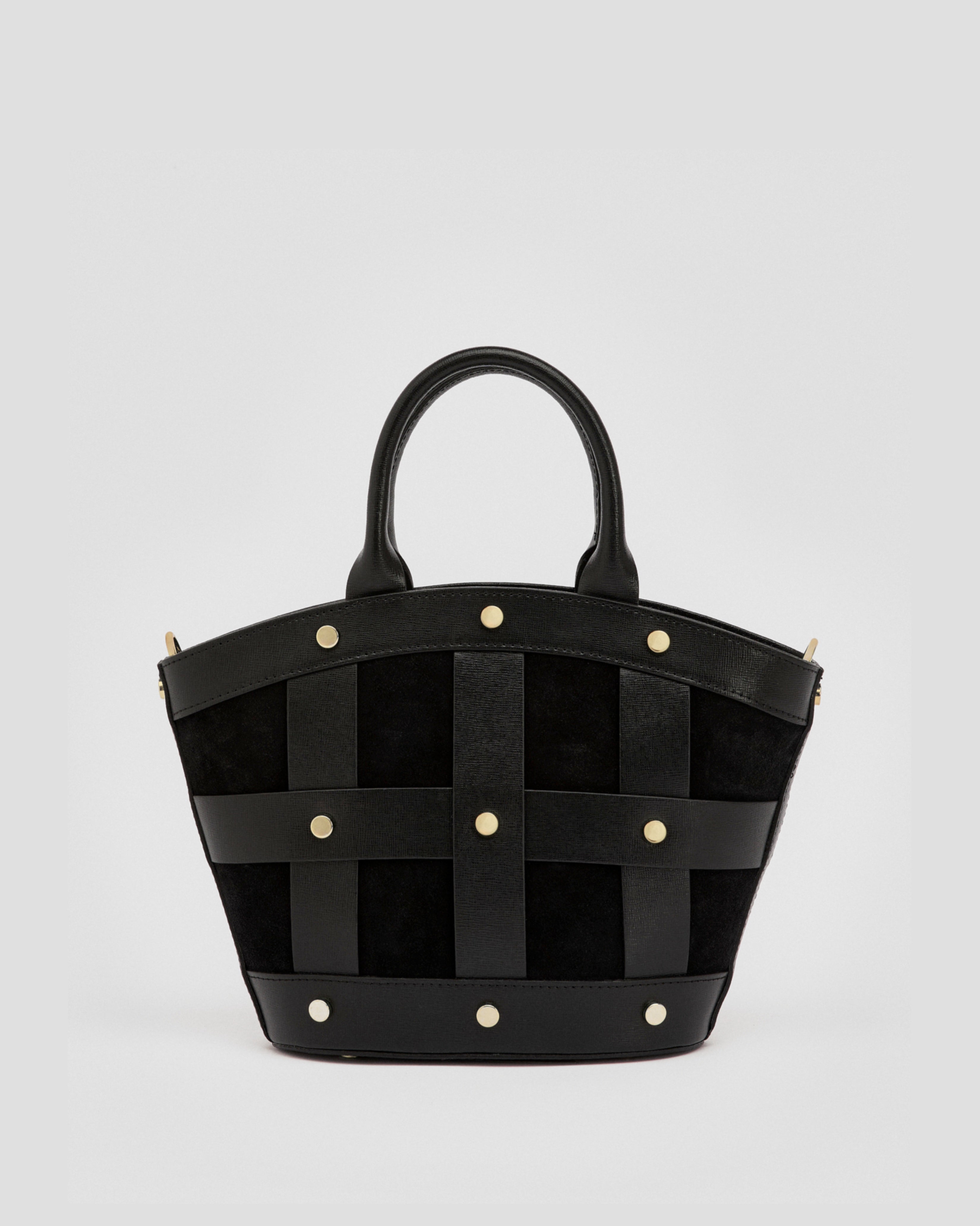 Mini Victoire stud suede nero