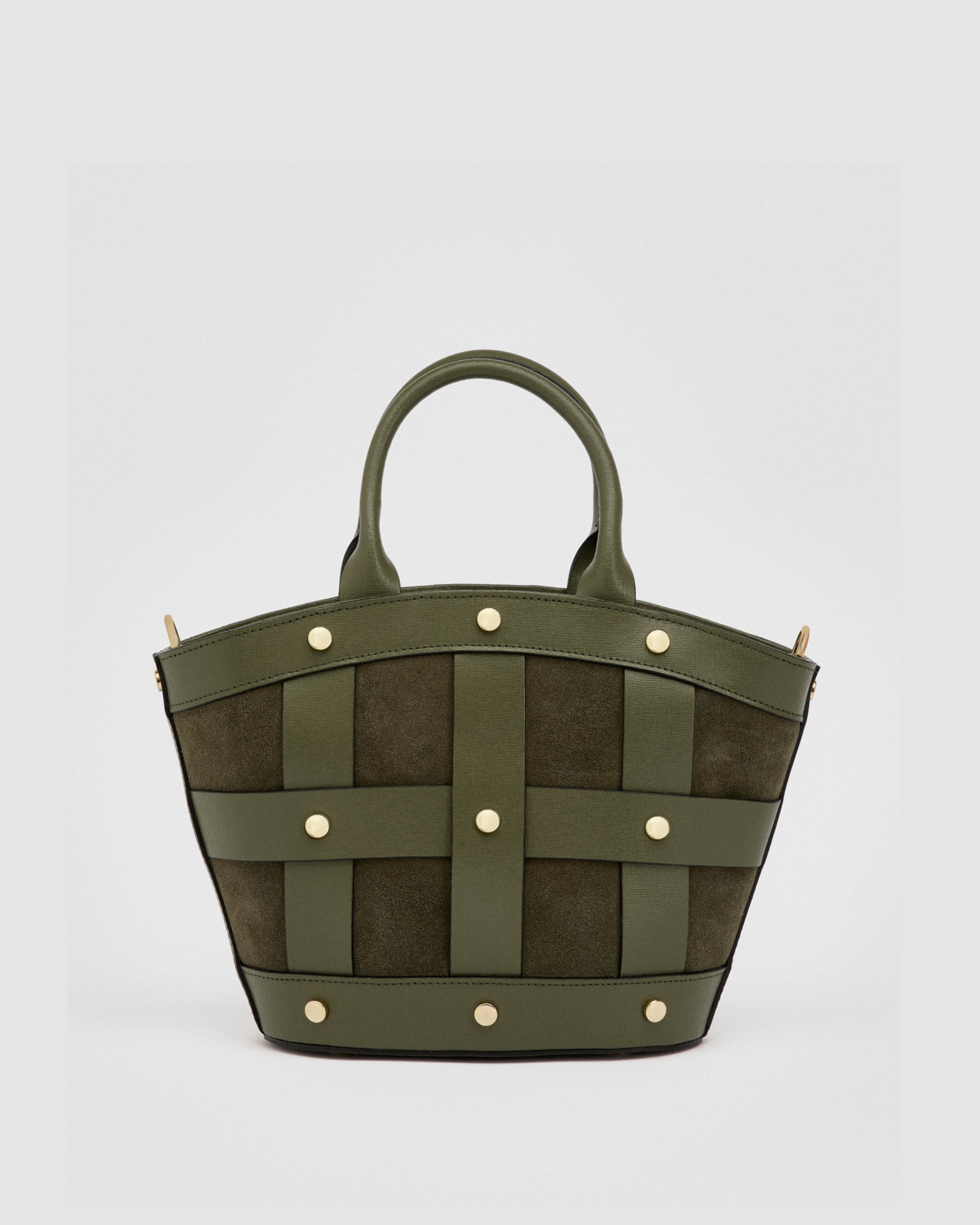 Mini Victoire stud suede verde