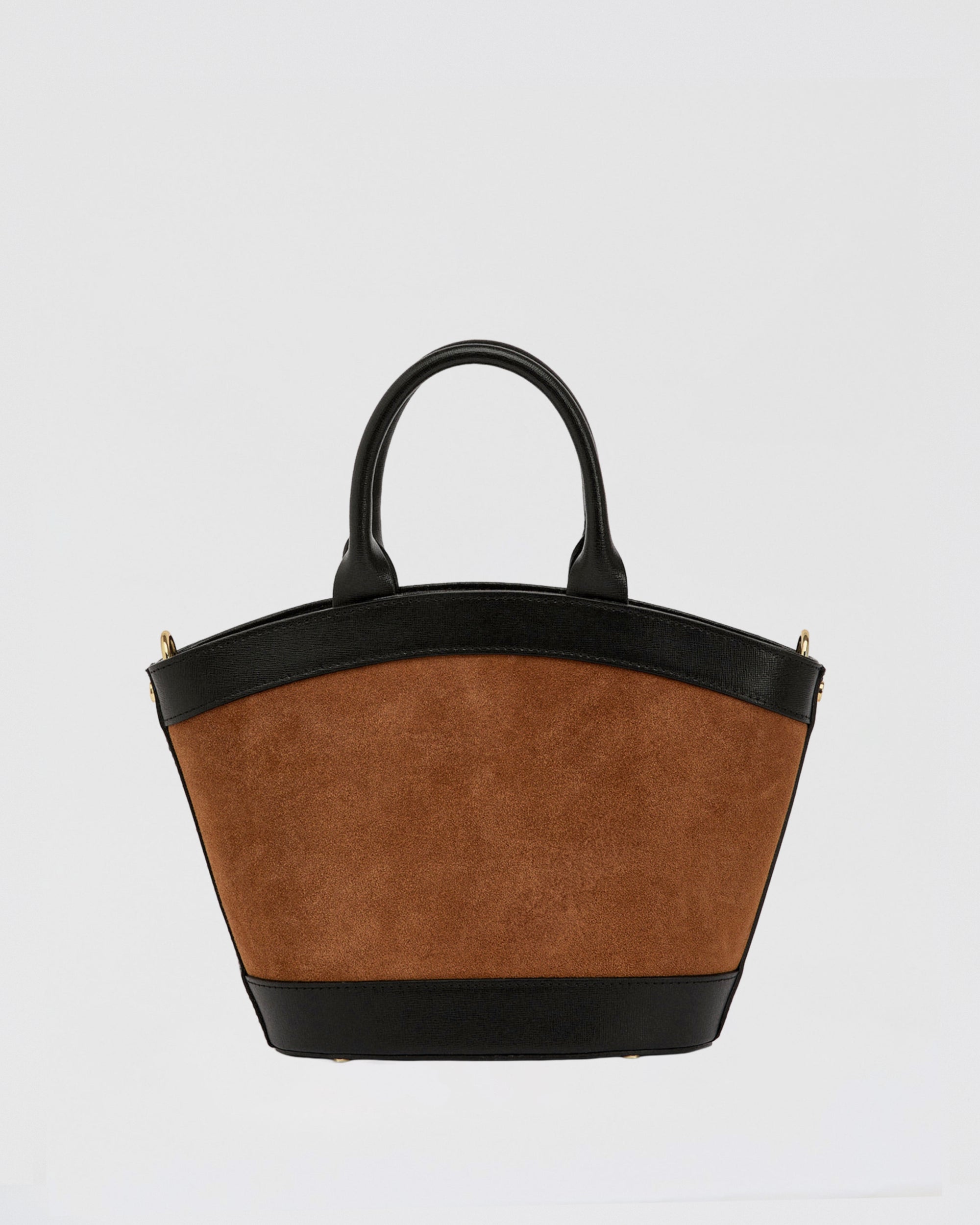 Mini Victoire suede cammello nero